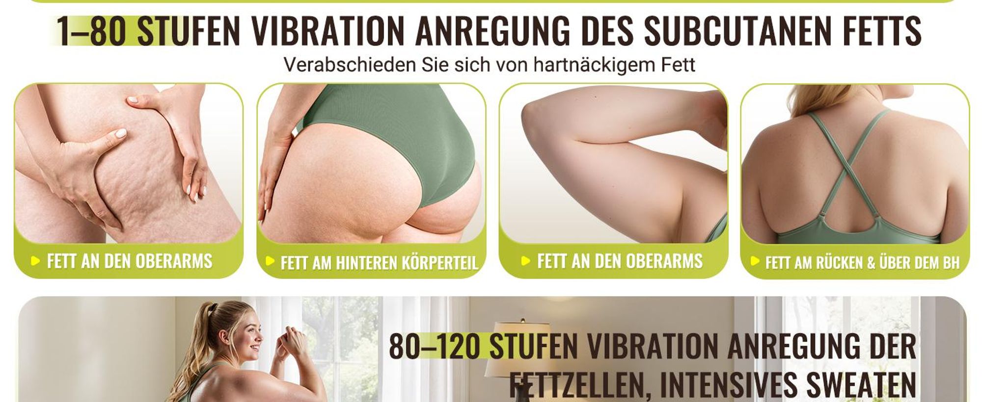 FLYBIRD Vibrationsplatte,120 Leistungsstarke einstellbare Geschwindigkeiten mit 150KG Tragkraft