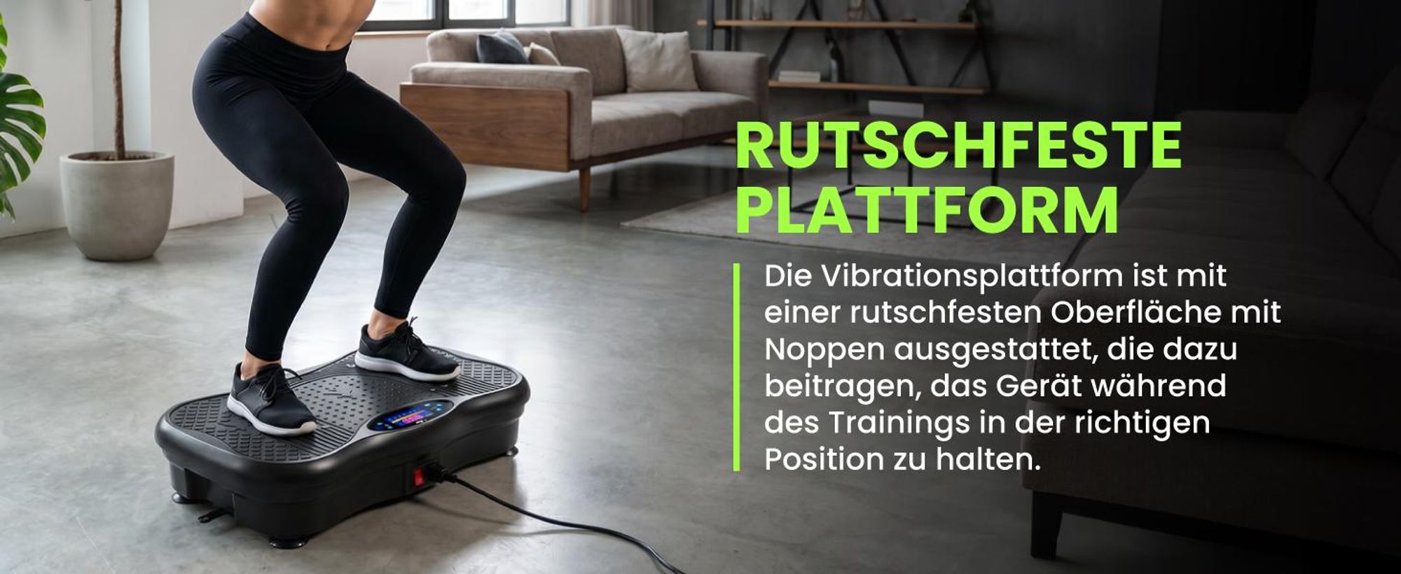 Vibrationsplatte Fitnessplatte 150W Trainingsbänder Fernbedienung 150kg Lautsprecher Expander
