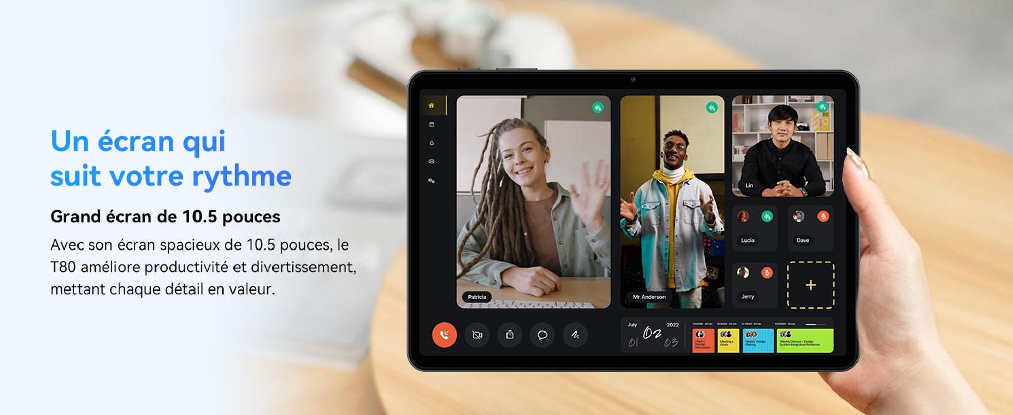 TABWEE T80 Tablet 10.5 inch,Android 16, 64GB ROM, 1280 x 800 pixel, 6000mAh battery, 5MP camera, 5G WiFi, Bluetooth,Gemini AI Tablet Tablet