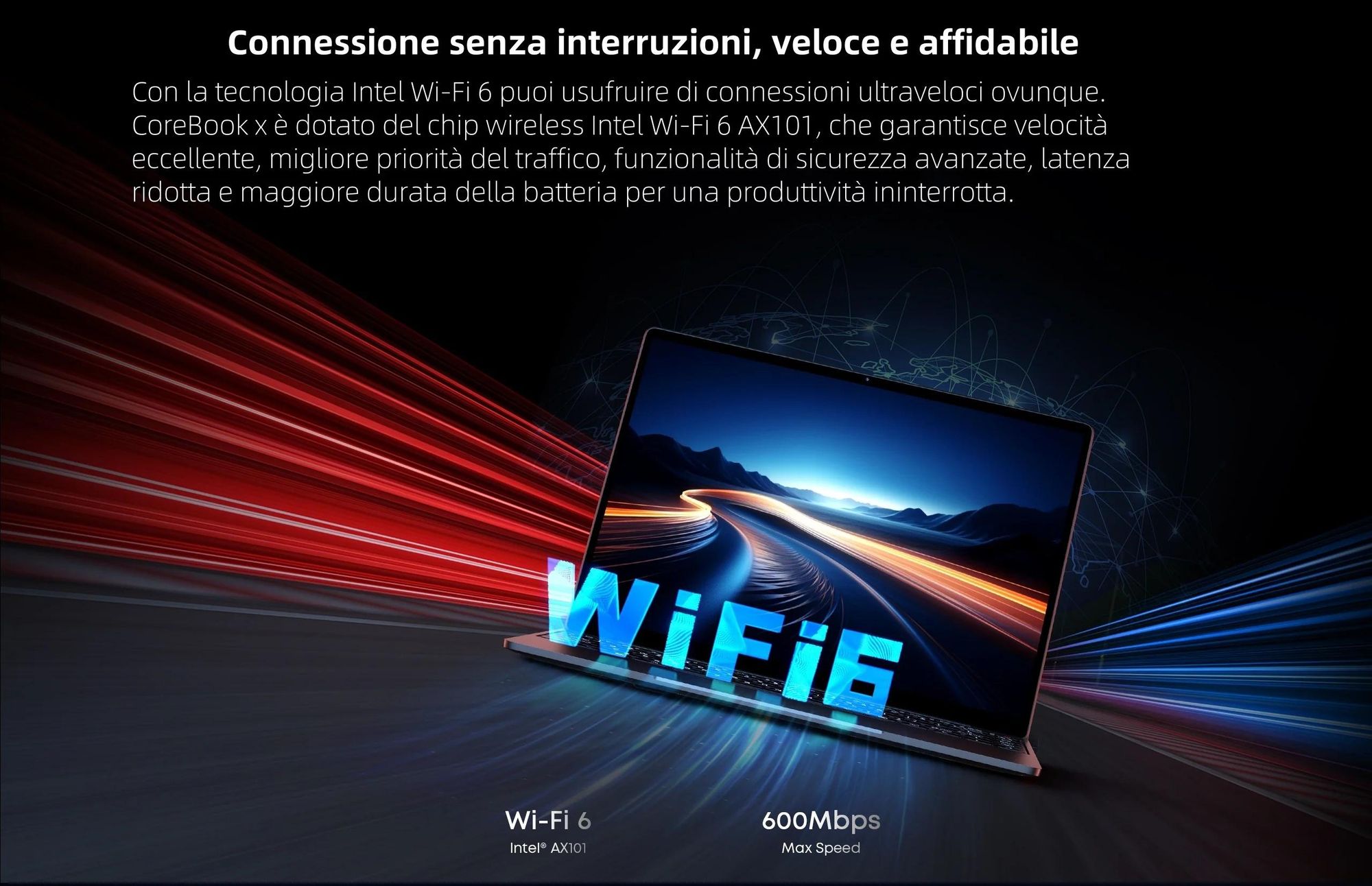 Laptop Intel Core i3-1220P - Processore Intel Core i3-1220P Display 14" Windows 11 16GB+512GB Batteria - Grigio