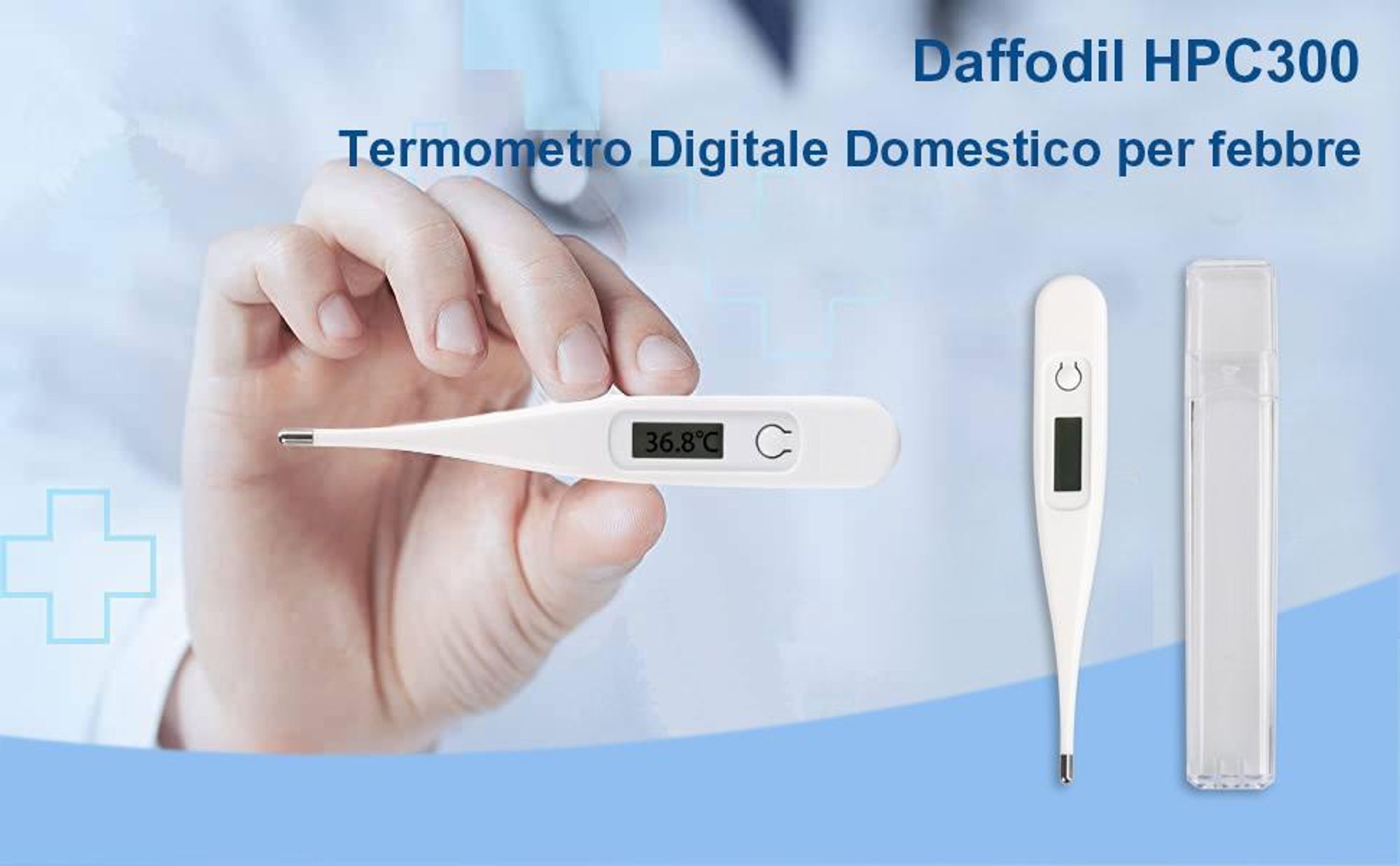 Digitales Thermometer Schnelles Oral Achselhöhle Kinder Erwachsene - Daffodil HPC300