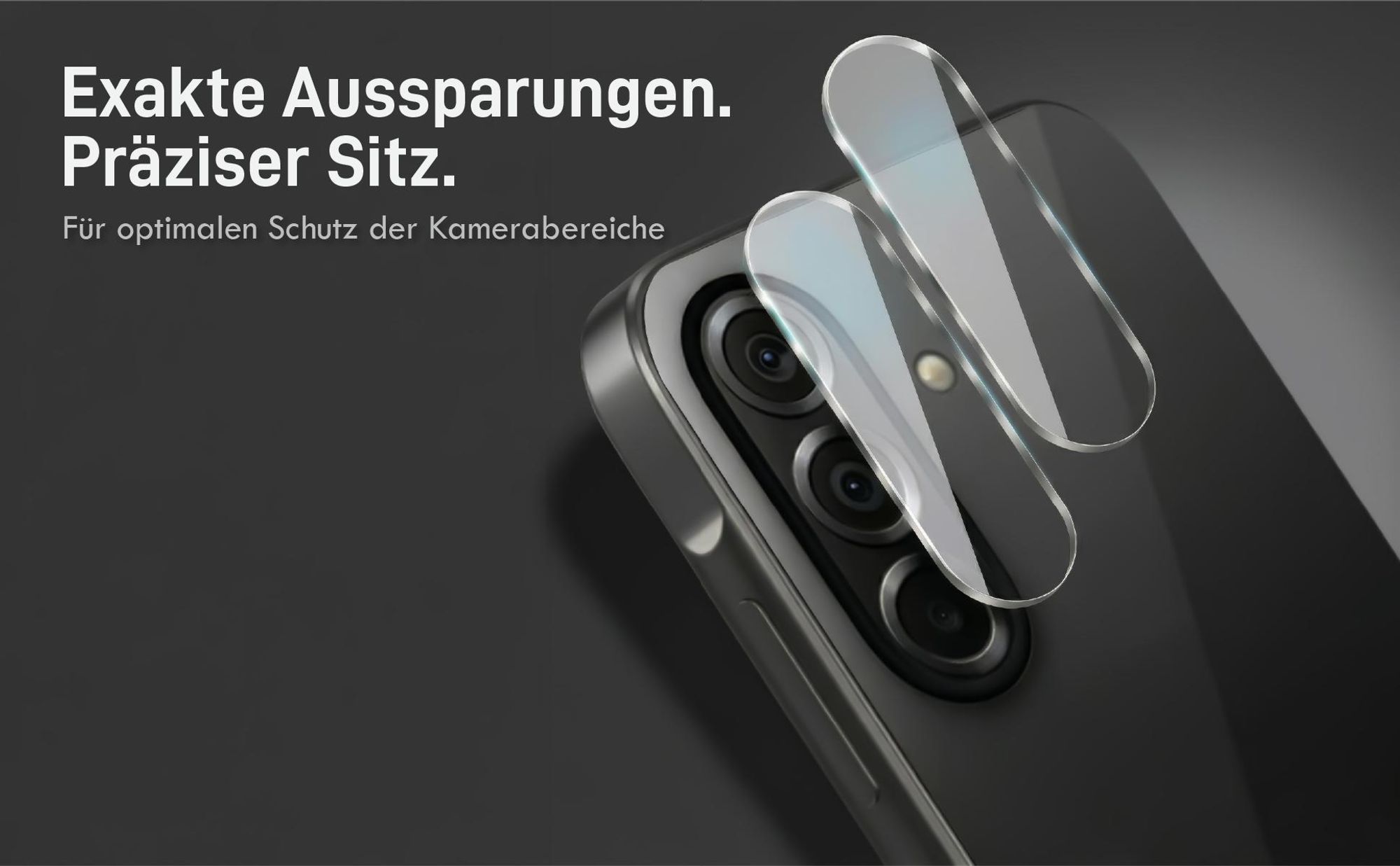 Viererpack Kamera und Displaygläser - Resistent gegen Fingerabdrücke