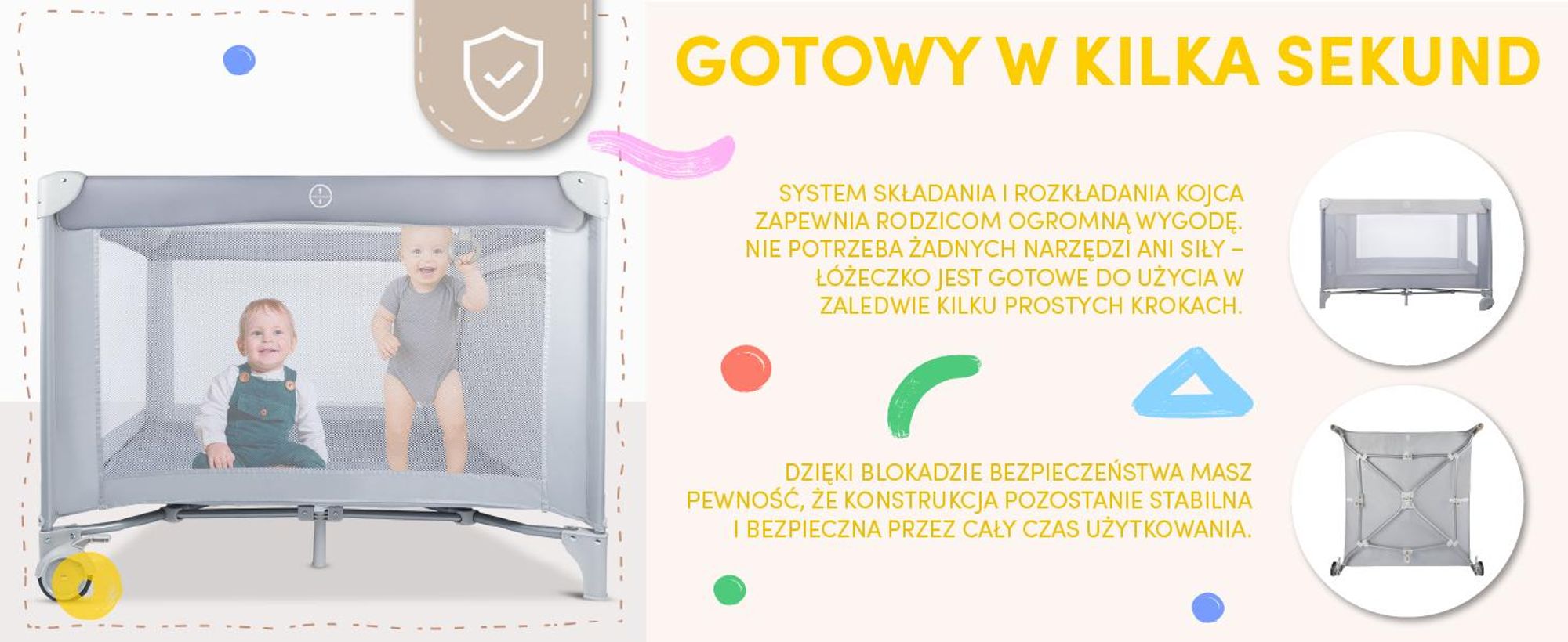 Kojec Turystyczny Składany Podróżny Łóżeczko dla Dziecka Materac Torba 2w1 ZONI