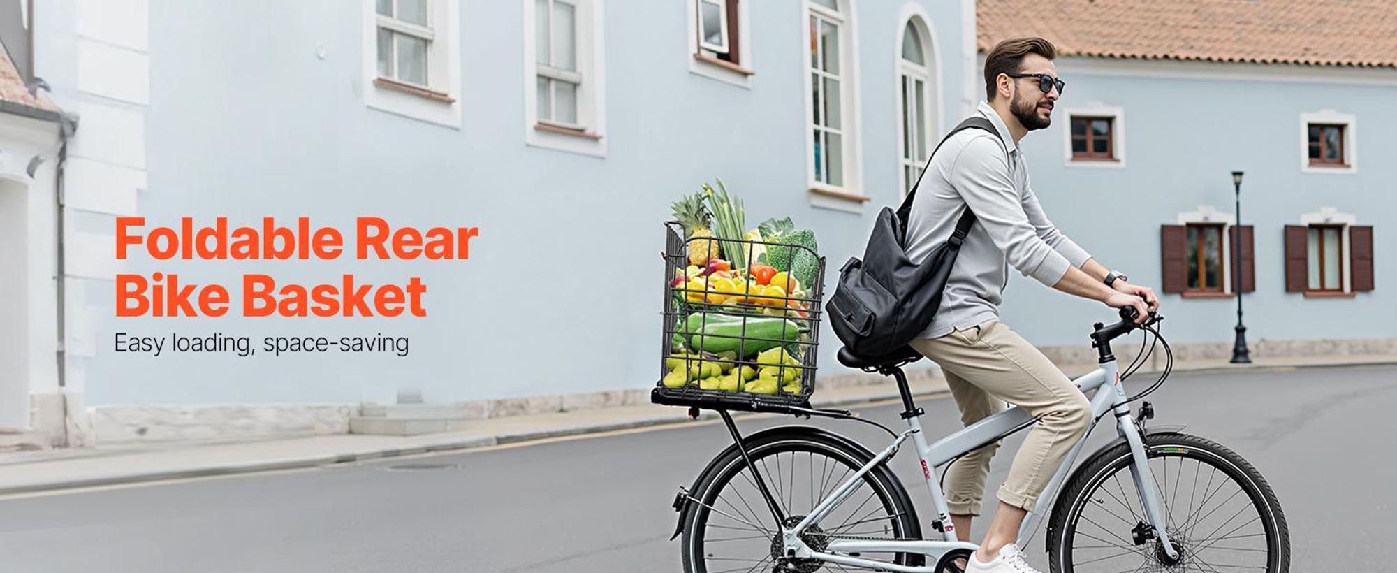 VEVOR Vorderer Fahrradkorb, Elektroroller-Korb mit festem Halter - Maximale Tragfähigkeit 20 lbs, aus solidem Stahl gefertigt, Kinderfahrradkorb/Erwachsenenfahrradkorb/Zubehör für Knie-Elektroroller, Rückwärts-a, Draht-a
