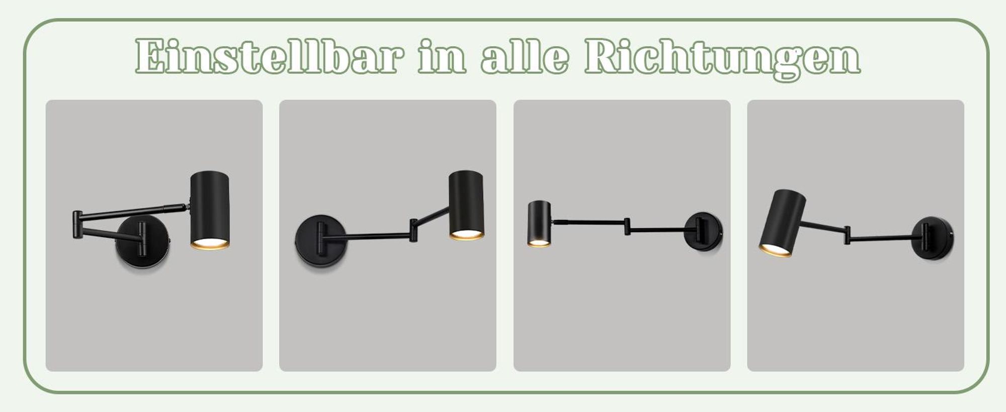ZMH nástěnné světlo vnitřní černá nástěnná lampa vintage nástěnné reflektory ložnice otočné kovové schodiště retro GU10 pro obývací pokoj chodba