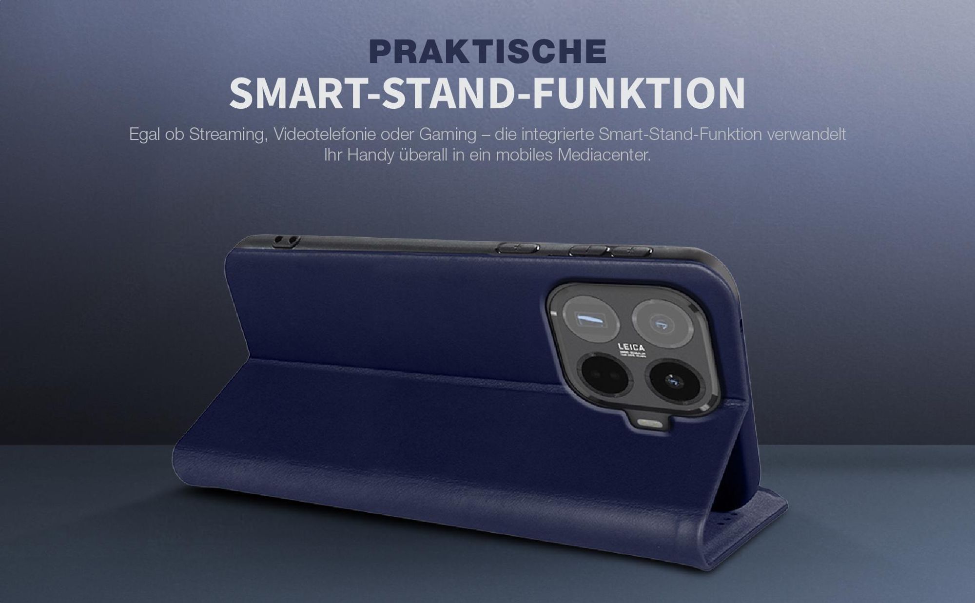 Fliphülle aus Leder für das Xiaomi 15T Pro mit Smartstand Funktion