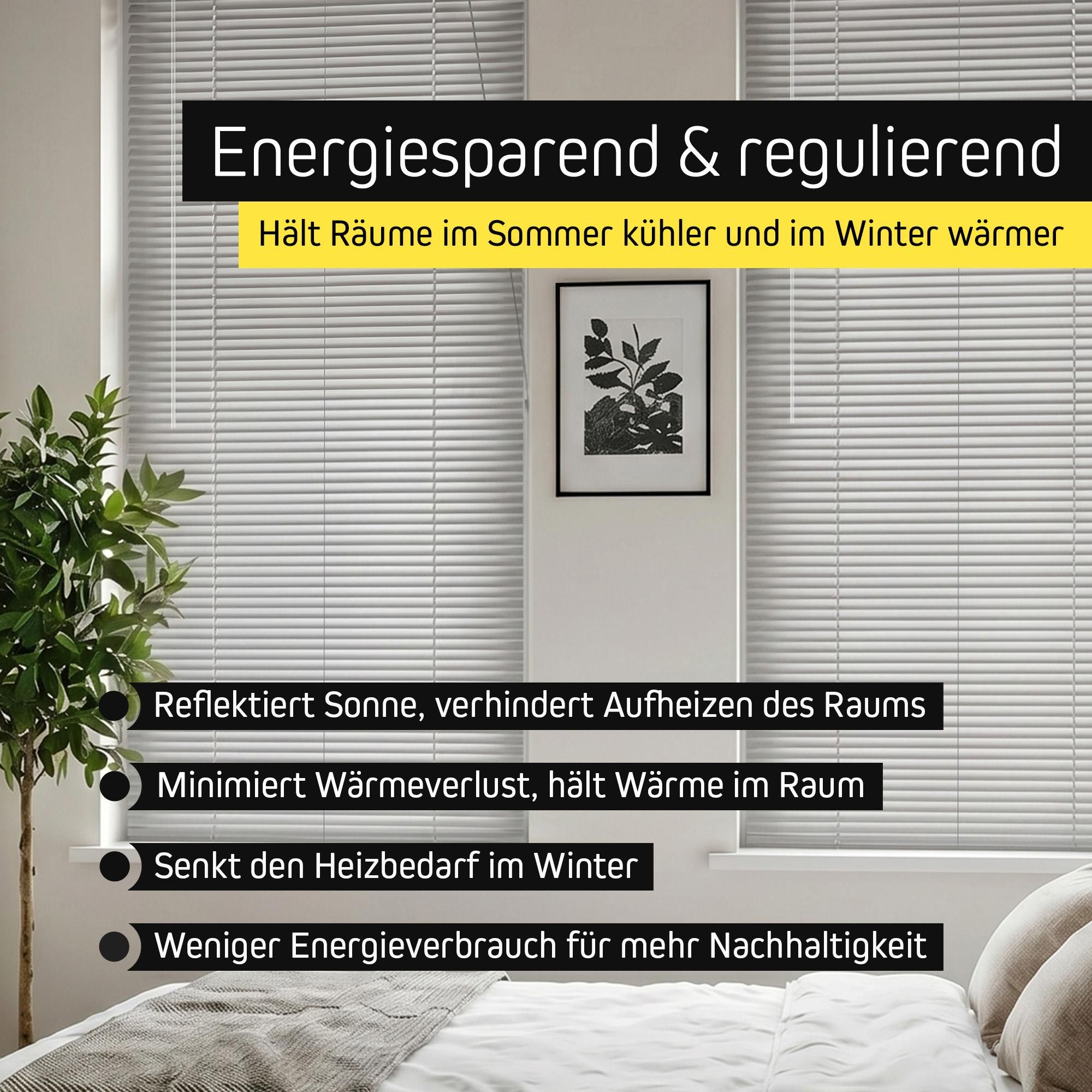 Aluminium Jalousie, 80x175 cm, silber glänzend Sichtschutz & Sonnenschutz, robust, feuchtigkeitsbeständig, einfache Montage Victoria M.