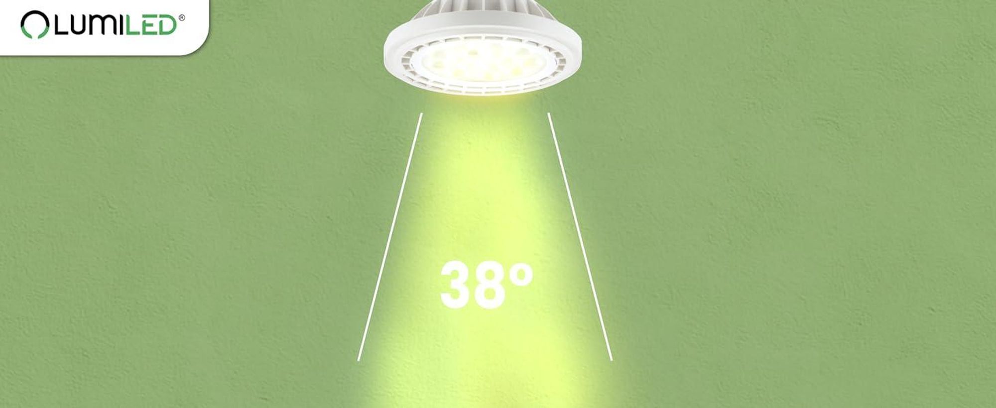 LUMILED LED-Leuchtmittel ES111 GU10 Fassung 230V 15W (Entspricht 100 Watt) Warmweiß 3000K 38° weiß 1521 lm Lampen Reflektor