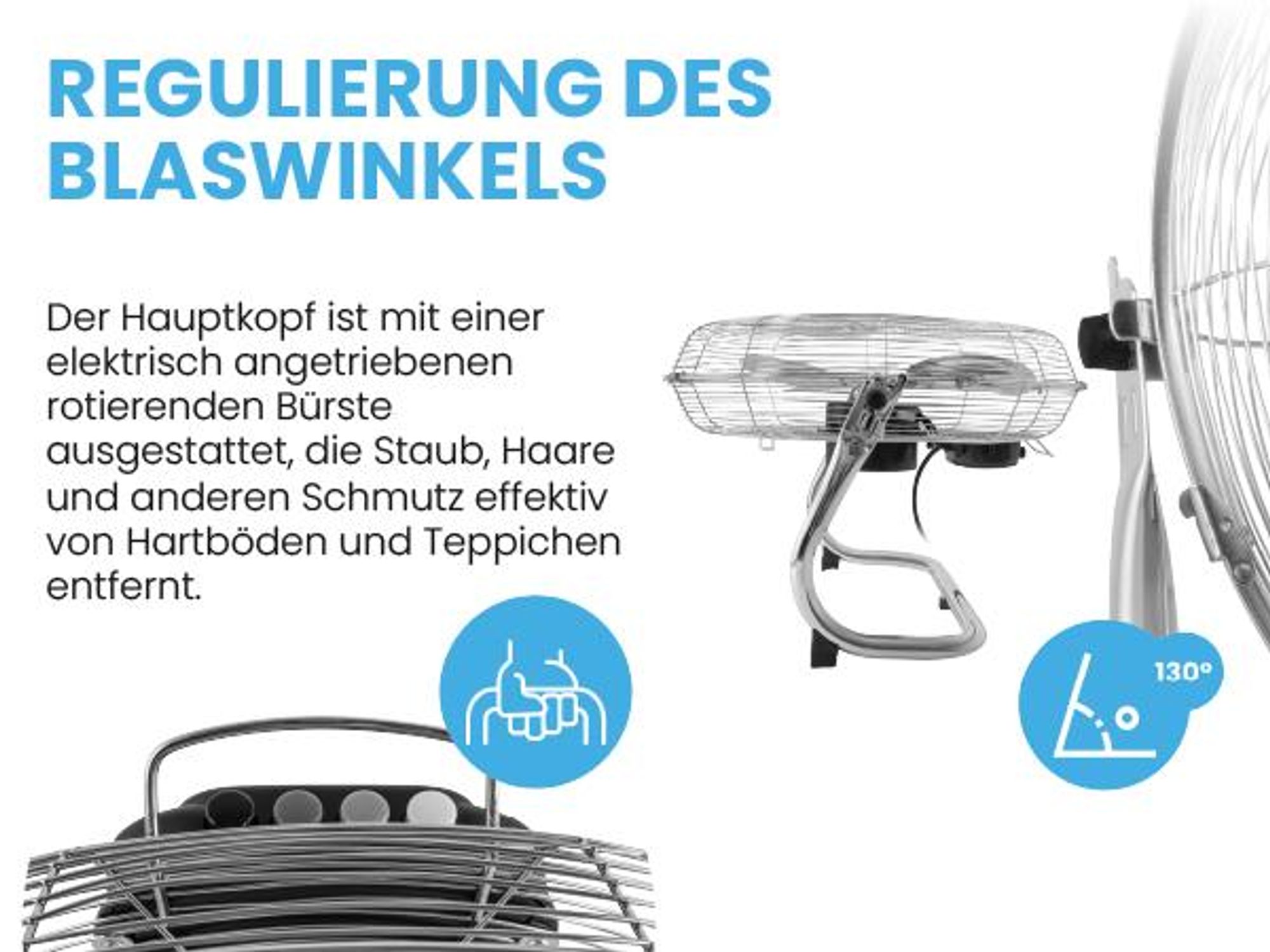 Bodenventilator Ventilator Windmaschine Luftkühler mit 3 Stufen
