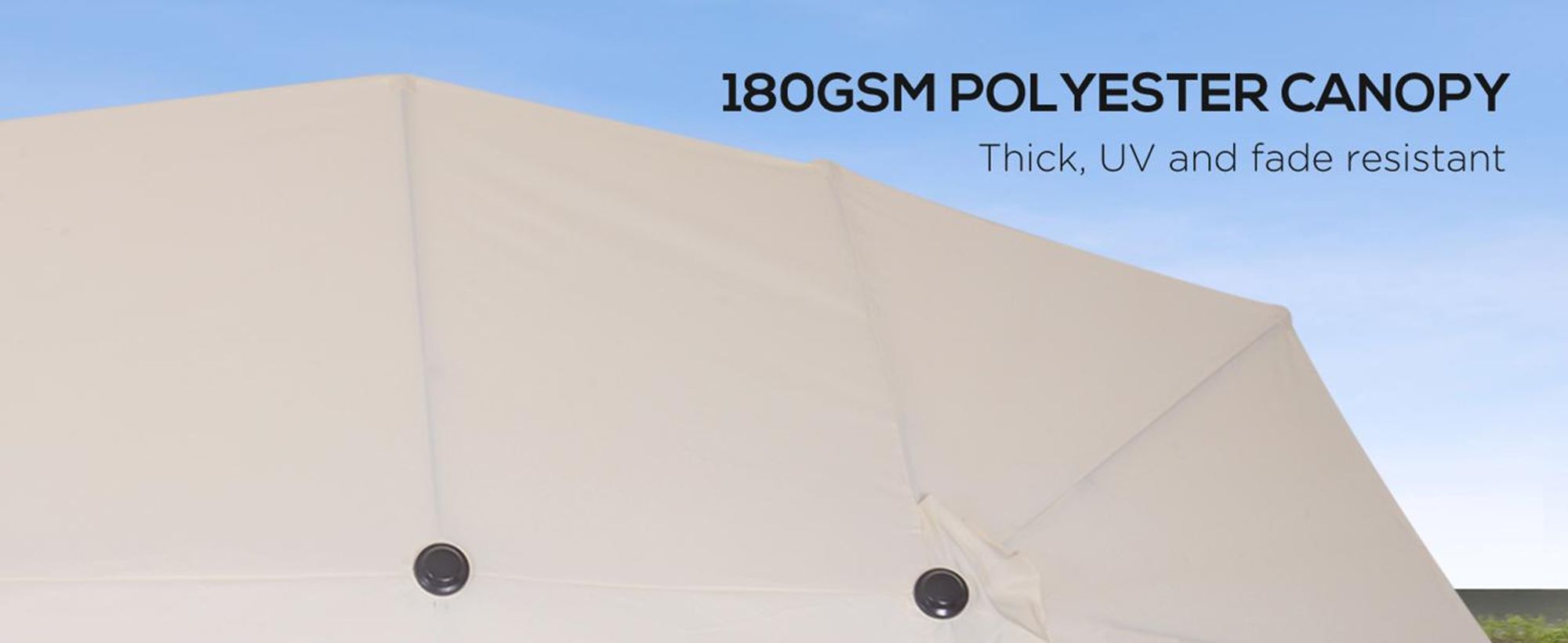 Parasol Outsunny Double 455 x 265 cm, parasol z ochroną UV i korbą, wiatroodporny parasol balkonowy, parasol z korbą, osłona przeciwsłoneczna