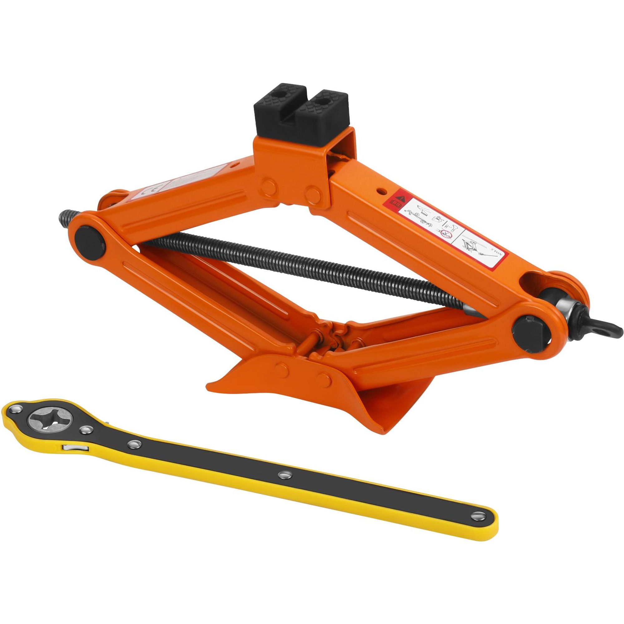 KRAFT&DELE | Wagenheber, 2.5T 120-420mm, Scherenwagenheber für Auto mit Gummiauflage, Ideal für Wartung und Reparatur