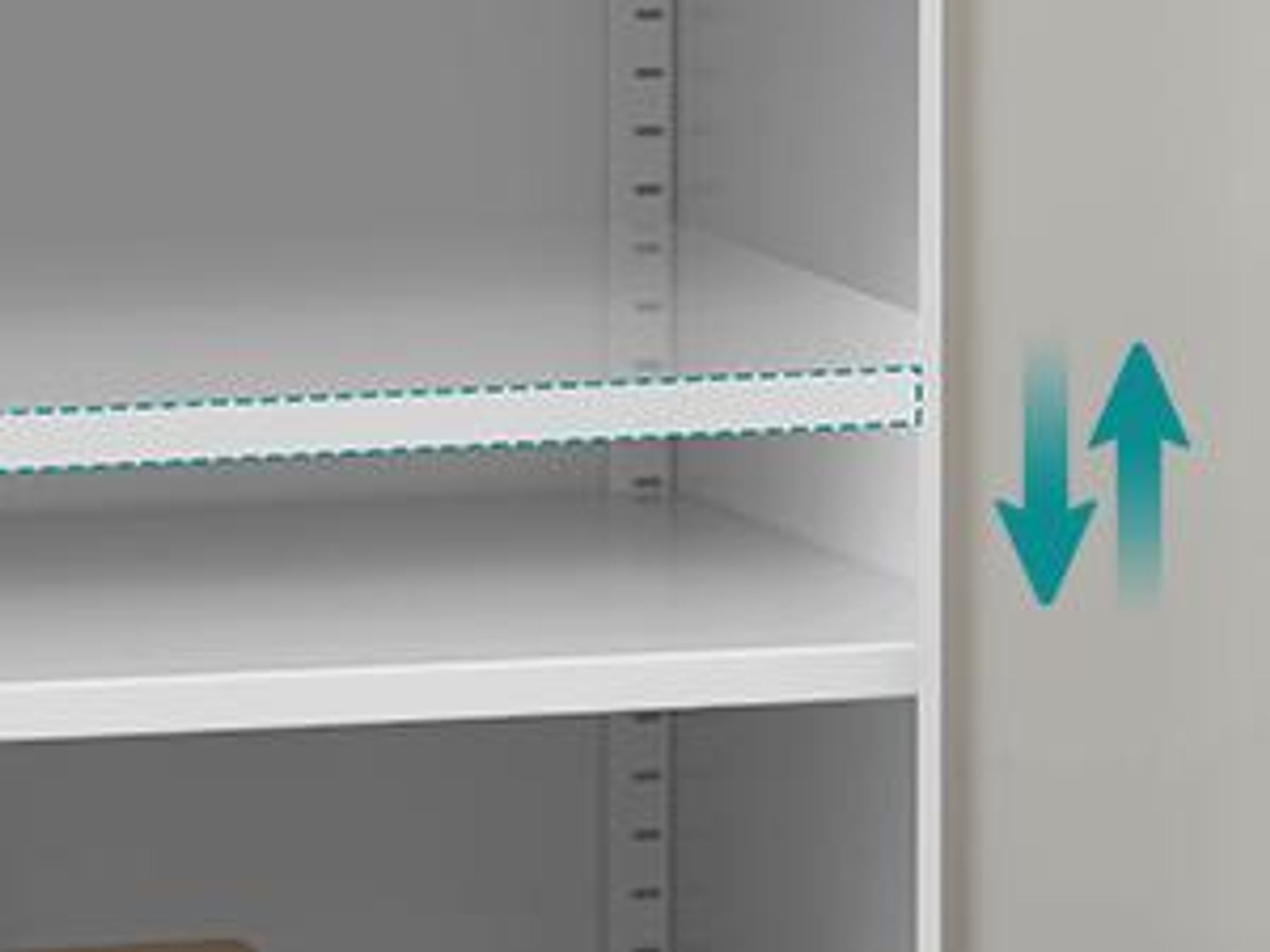 SONGMICS Aktenschrank, Mehrzweckschrank, Büroschrank mit 2 Türen, Schrank abschließbar, aus Stahl Grau