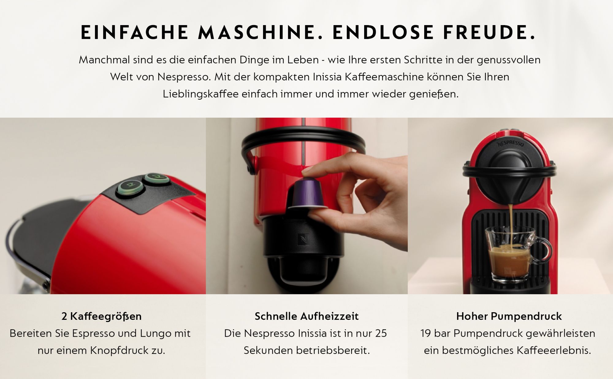 Nespresso Coffee Machine Nespresso Krups Inissia Xn1001 Krups