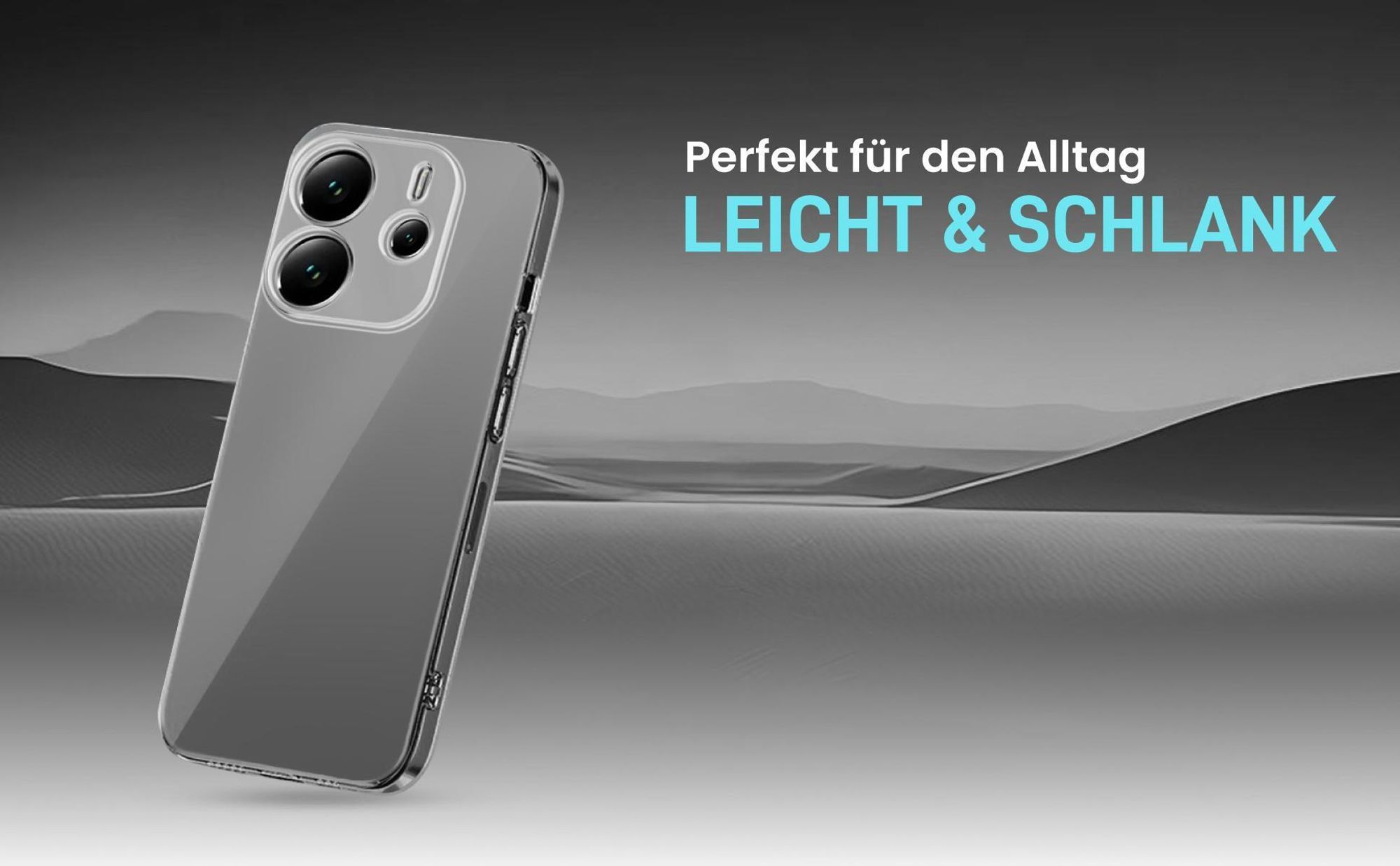 Hochtransparente Hülle für einen schlichten Look kompatibel mit Xiaomi Redmi Note 14 5G