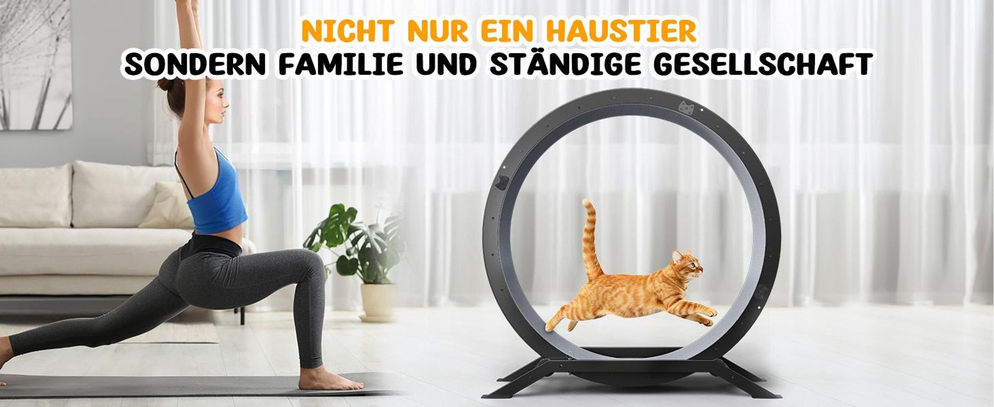 GTPLAYER Katzenlaufrad, laufrad Katze, Extra großer 100 cm, ultraleises Laufrad mit Abnehmbarer Teppich und Spielzeug, Aufkleber, Verriegelung, geeign