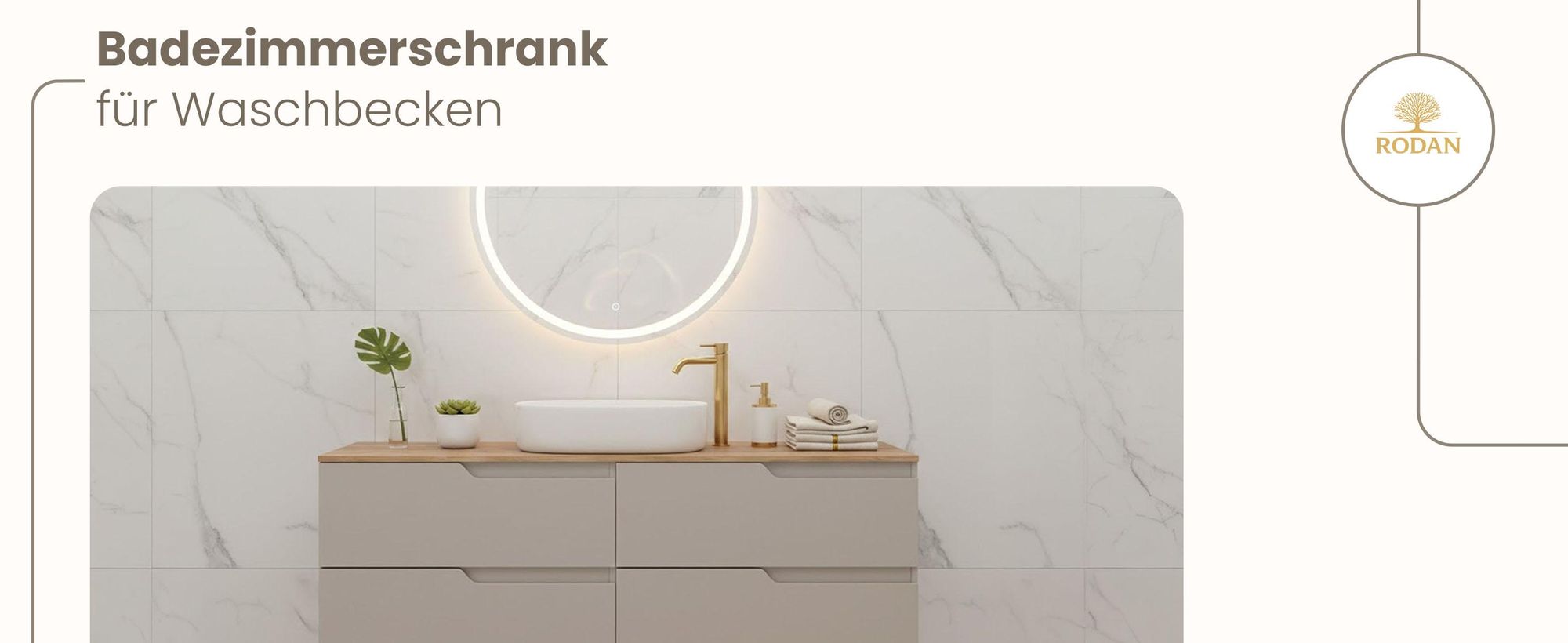 RODAN, Badmöbel, Badschrank, Badezimmermöbel, Badezimmer, MODERN, Waschbeckenunterschrank
