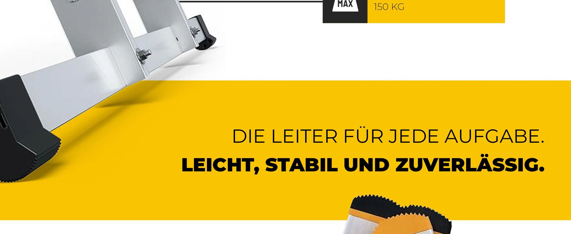 DRABEST | Leiter - PRO Serie - Aluleiter Mehrzweckleiter 3-teilig - Industrieleiter 3 x 7 Stufen - Arbeitshöhe 5 m - bis zu 150 kg - inkl. Eimerhaken