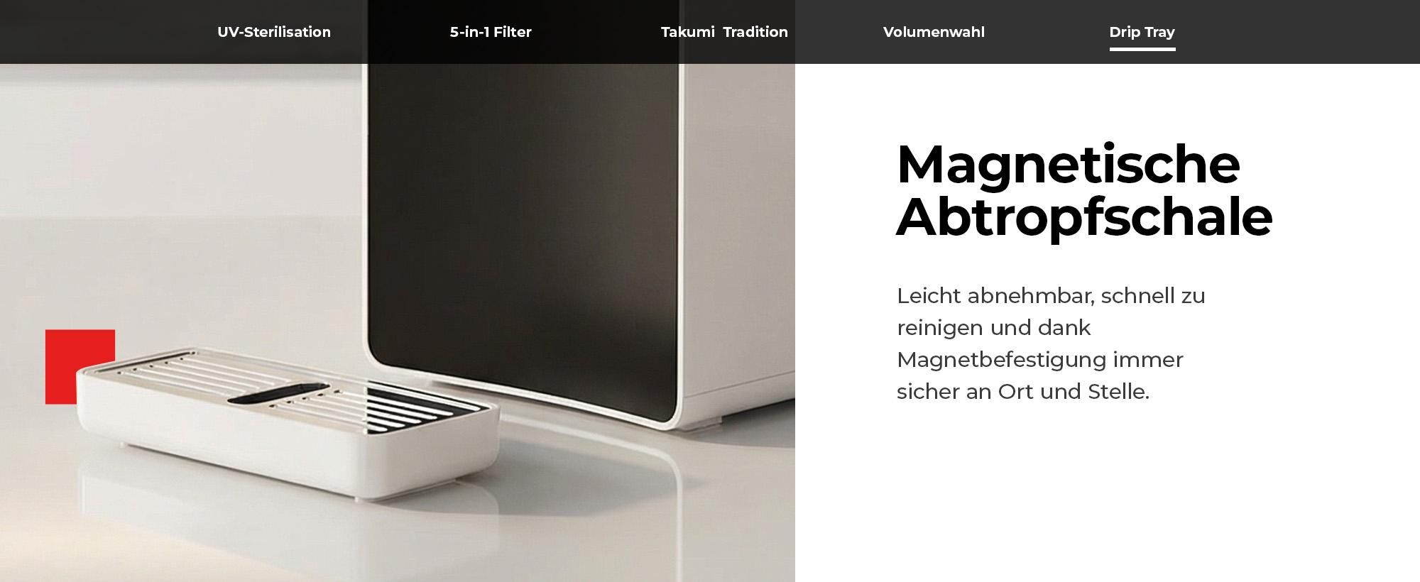 Toshiba Osmoseanlage, Wasserfilter Trinkwasser, Auftisch, Keine Installation, Heißwasserspender, Umkehrosmoseanlage, Mehrfach-Filterung, weiß