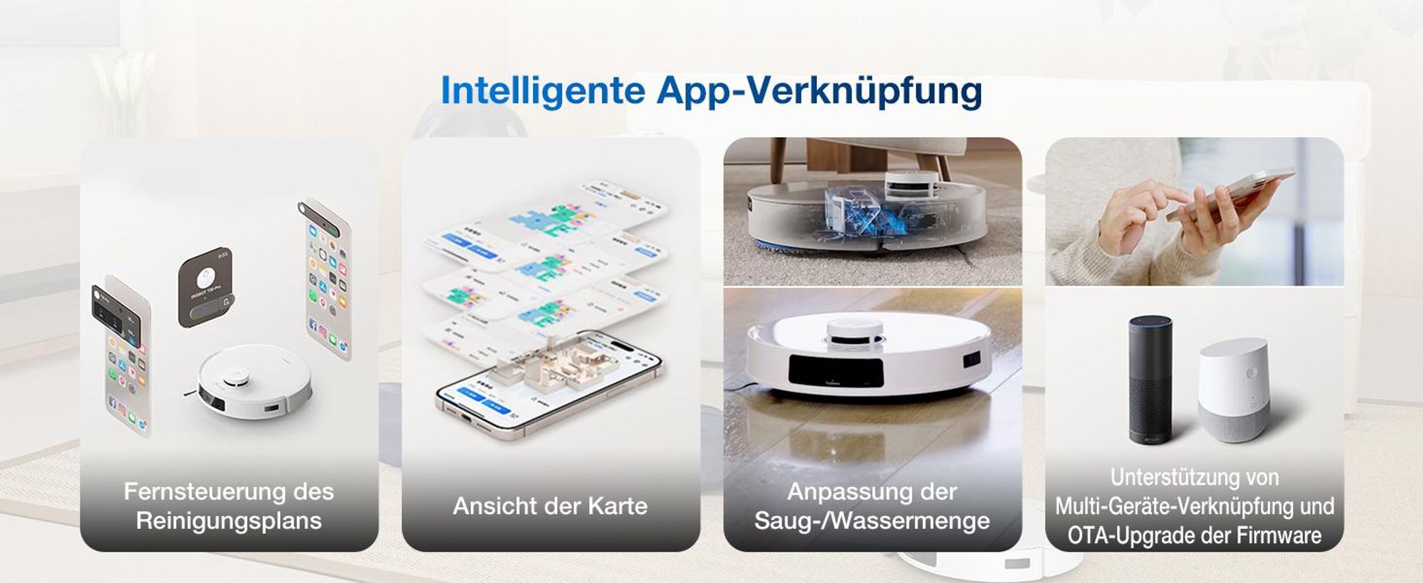 ECOVACS Saugroboter DEEBOT T30C PRO Omni Gen 2, Staubsauger Roboter mit Wischfunktion, 70°C Heißwasser-Moppwäsche, 15400Pa Wischroboter Weiß