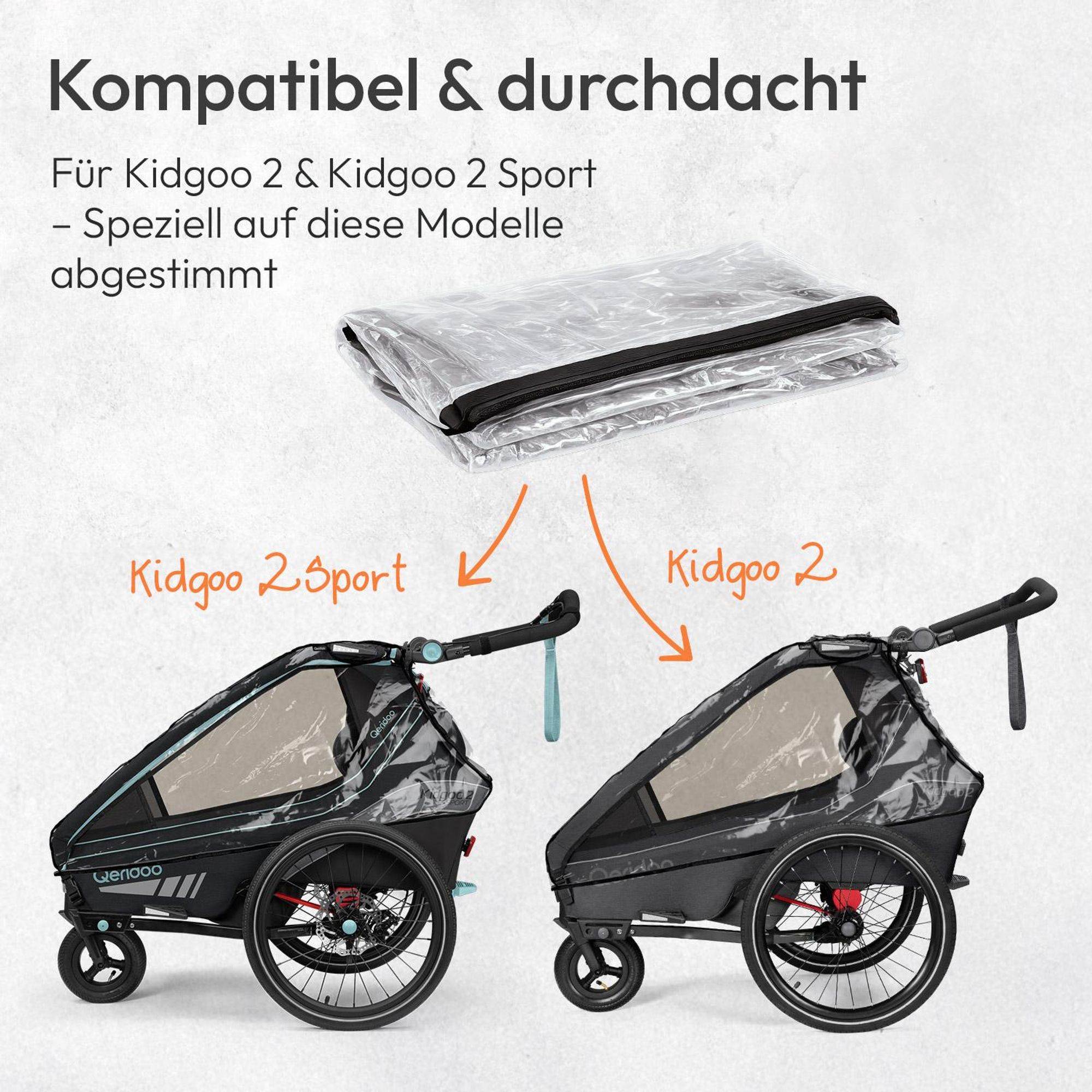 Qeridoo Regenschutz Kidgoo 2 / Kidgoo 2 Sport