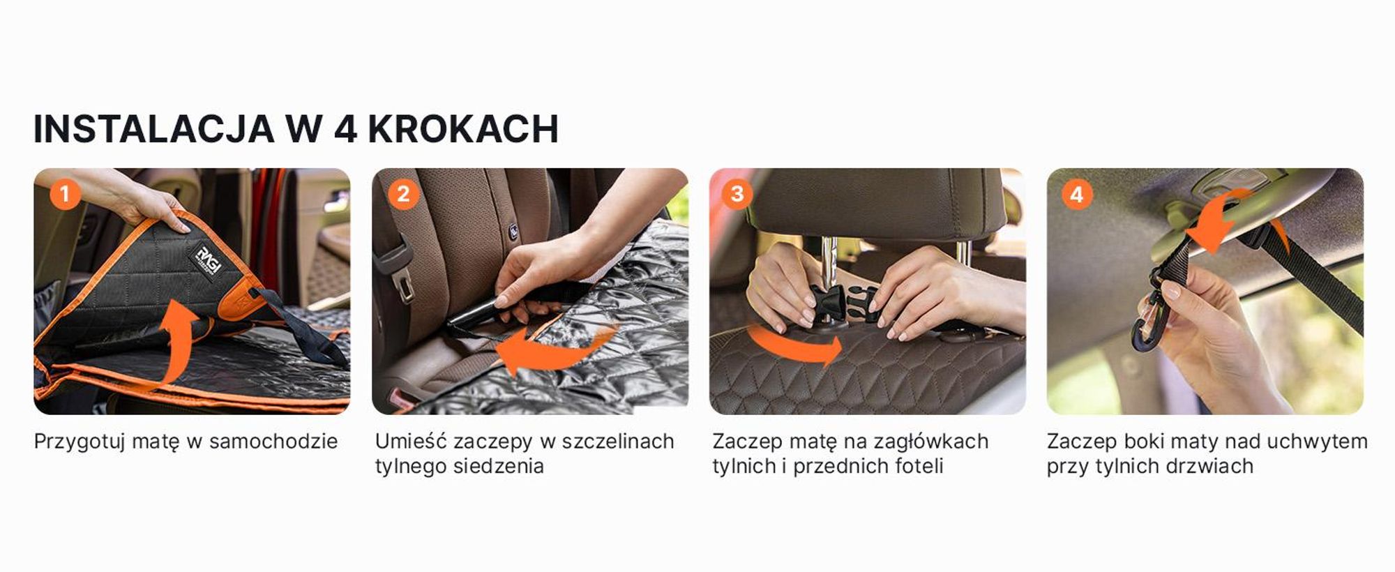 Mata dla Psa do Samochodu Pokrowiec na Siedzenie 35 cm x 134 cm RAGI