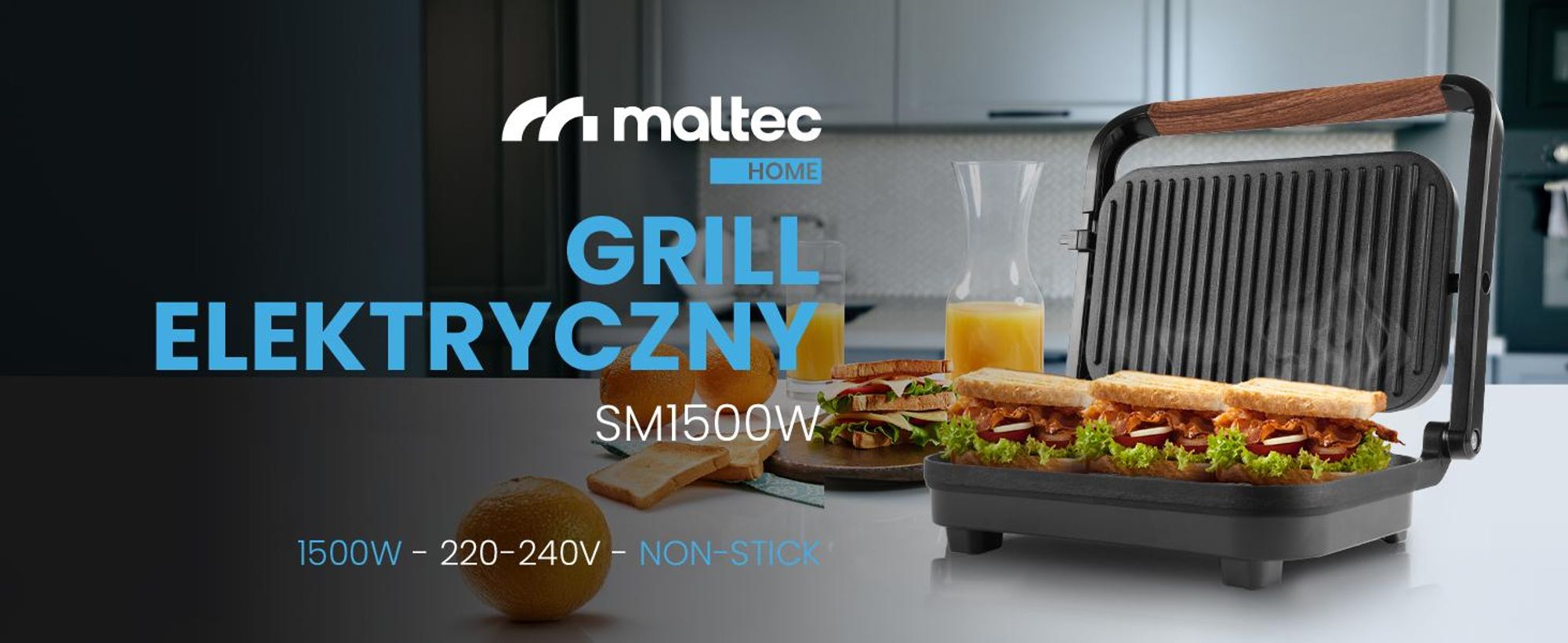 Opiekacz składany grill elektryczny do panini sm1500w