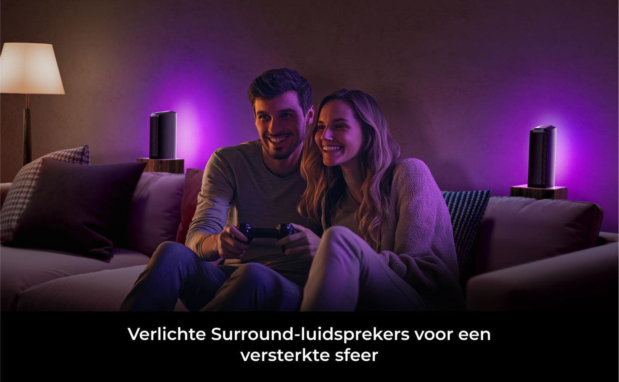 ULTIMEA 7.1kanálový odnímatelný soundbar s RGB osvětlením, virtuální prostorový zvukový systém se subwooferem, 2 prostorové reproduktory, 410 W