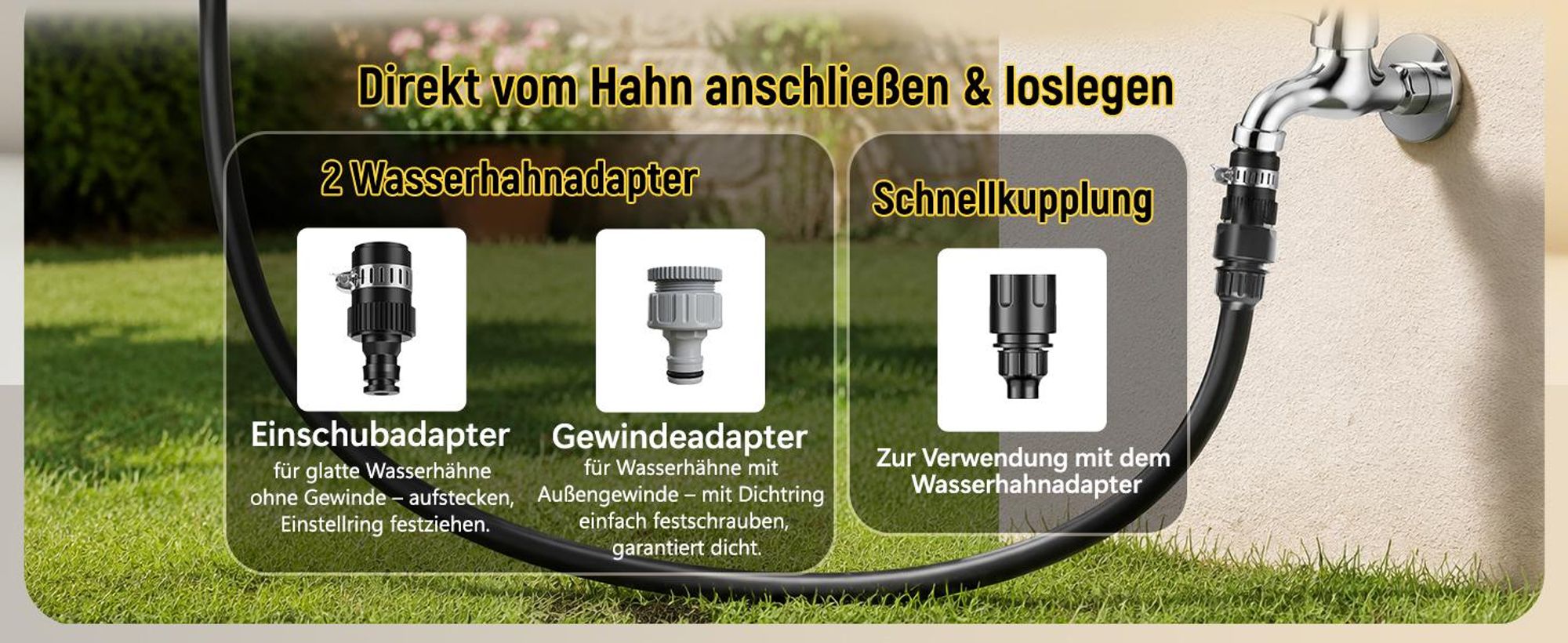 Akku Hochdruckreiniger Kabellos, 8000mAh (2×4000mAh), Starke Reinigung für Auto & Garten, 6-in-1 Düse + 180°/360° Rotationsdüse, 17-teiliges Kompletts