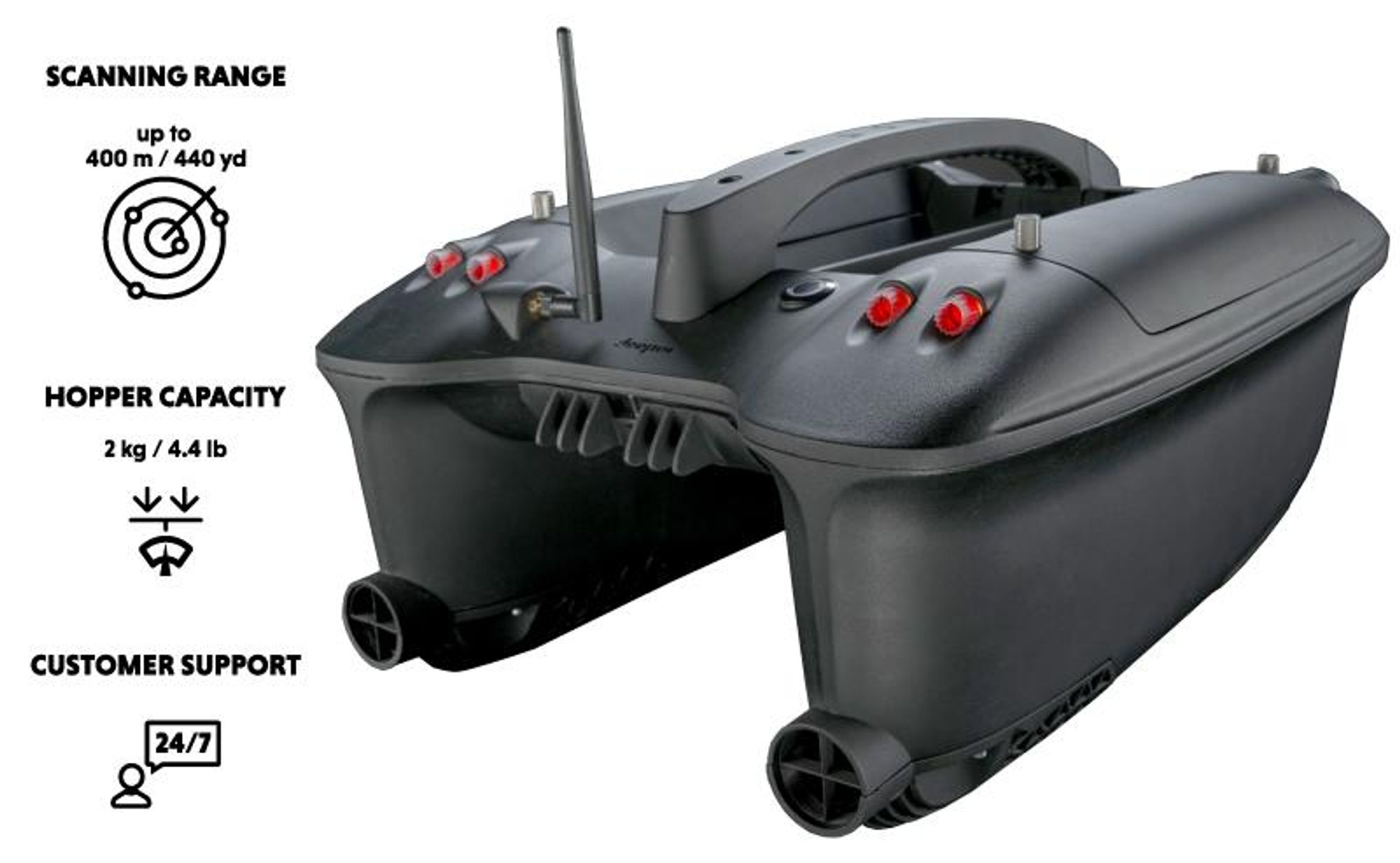 Deeper Quest Angelköderboot mit CHIRP Sonar, GPS Autopilot