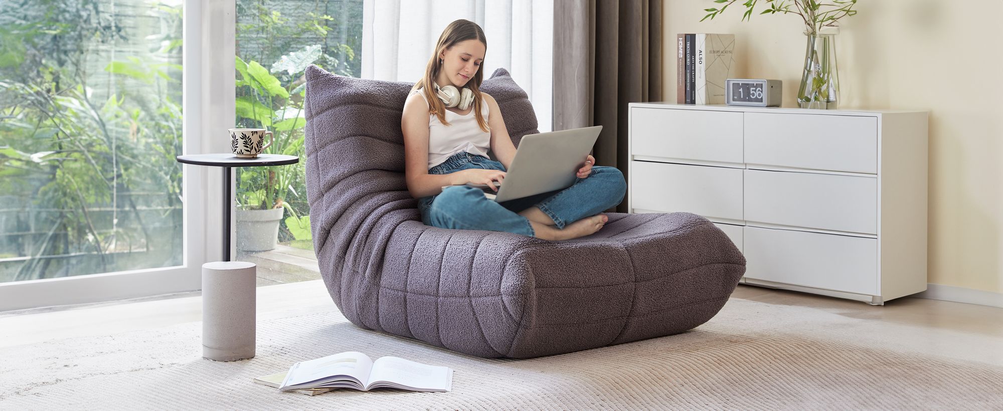 Klassische Sessel, Schlafsofas, sitzkissen boden, Lazy Sofa, Bean bag, für Schlafzimmer, Sitzsack