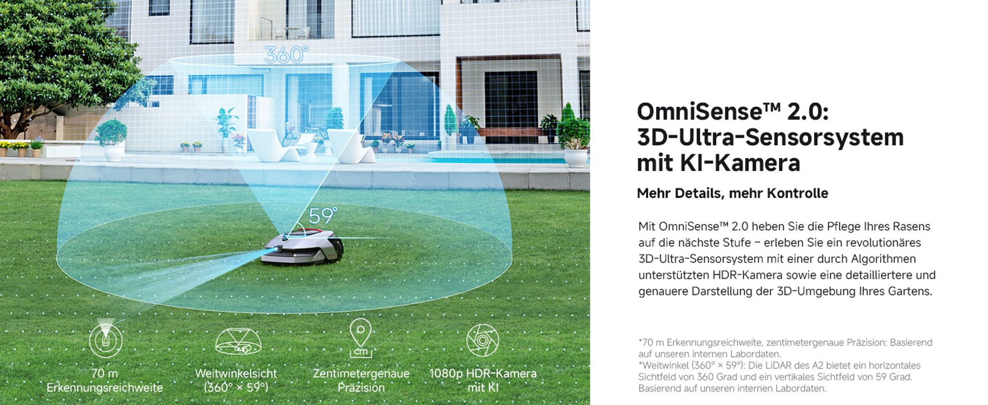 DREAME A2-3000+Rasenmäher-Garage Combo,Auto-Begrenzungseinrichtung,Dual-Fusion-Kartierung,OmniSense™-2.0-Hindernisvermeidung,EdgeMaster™-Schneidsystem