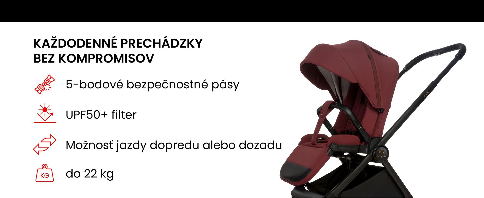BabyLux® Kočík 4v1 Set BOLDO, Skladací a ľahký, Kombinovaných Kočíkov Vrátane Vaničky, Cestovného Kočíka, Autosedačky I-Size, Základne do Auta, UV 50+