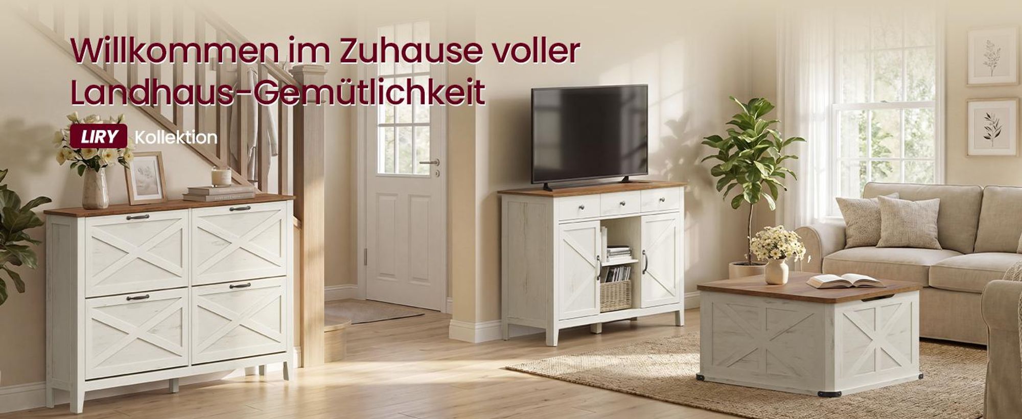 VASAGLE Schuhschrank 4 Klappen, Schuhkipper, freistehendes schmales Schuhregal, weiß