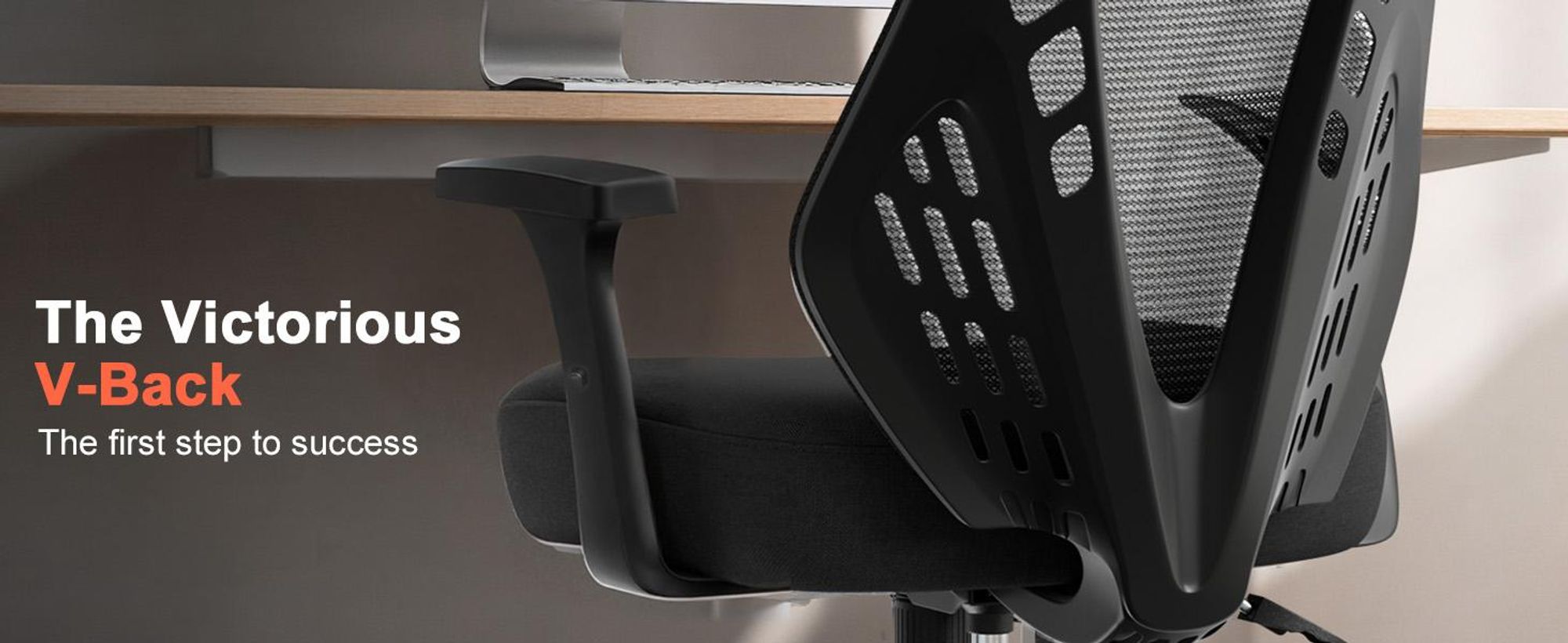 COMHOMA Ergonomischer Bürostuhl Schreibtischstuhl mit 3D Armlehnen, Kopfstütze, Gamingstuhl atmungsaktives Mesh, V-förmige Rückenlehne, Wippfunktion