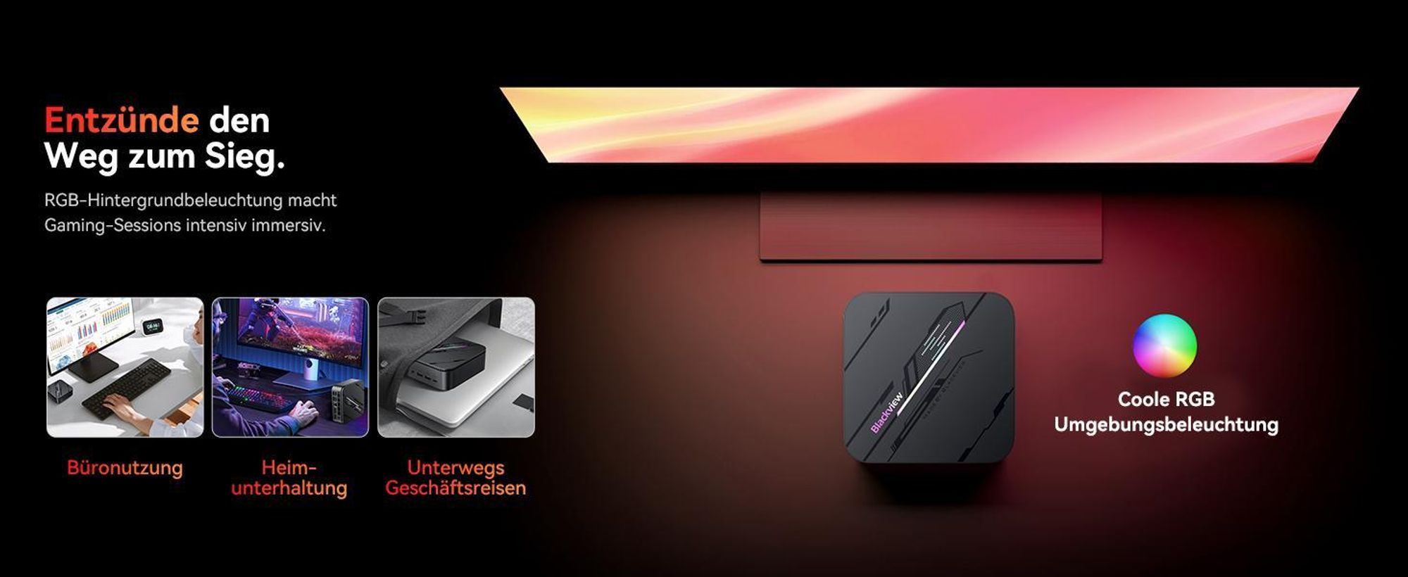 Blackview MP100 Pro Mini PC, Intel i3-1215U bis zu 4,4 GHz, 16GB DDR5 512GB PCIe 4.0 SSD, 4K@144Hz/WiFi 6/DP/HDMI/Windows 11 Pro