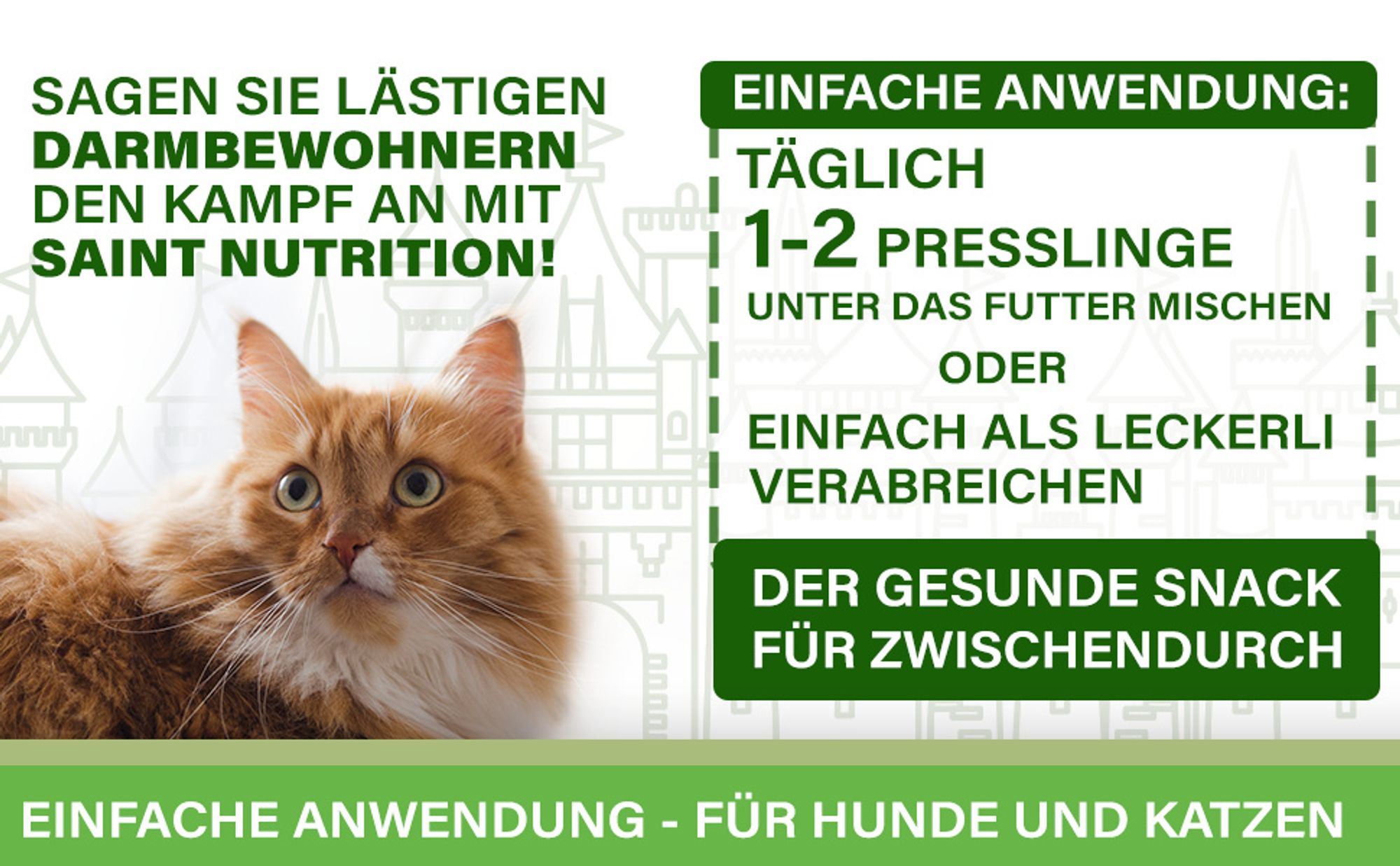 Saint Nutrition® Wurm Tabletten - Wurmmittel Hund - Εntwurmеn für Hunde - mit natürlichen Inhaltsstoffen - Wurmkur - für Hunde und Katzen
