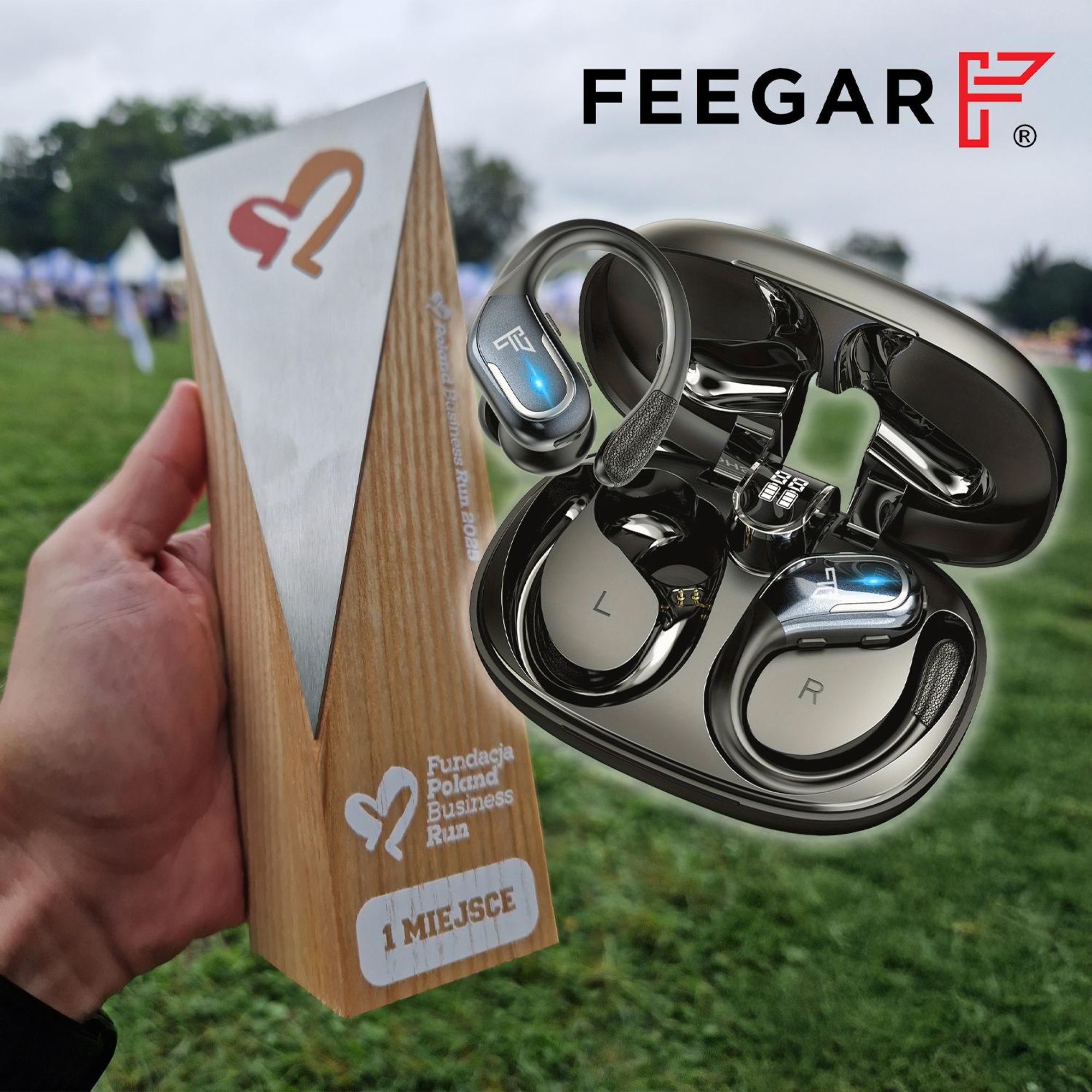 FEEGAR SPORT Kopfhörer Kabellos Bluetooth 5.4 mit Noise Cancelling Mikrofon, 70 Stunden Akkulaufzeit, In-Ear, IPX5, starker Bass, rauschfreie Telefona