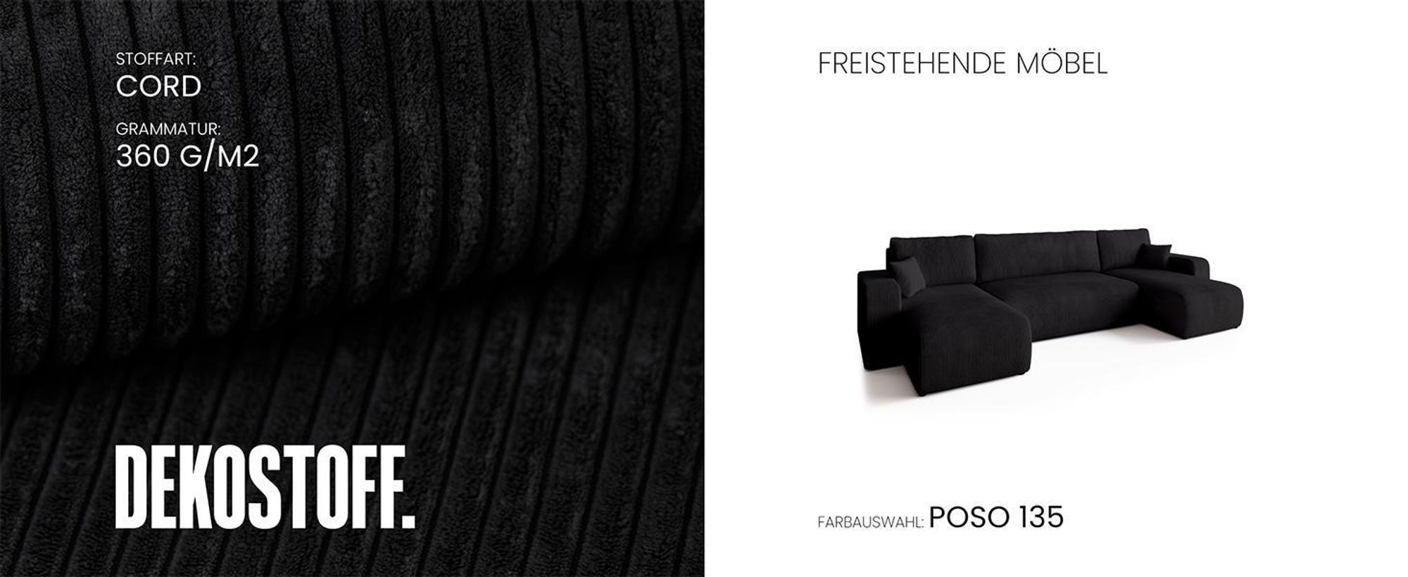 BroMARKT Ecksofa PUMI Schlaffunktion Bettkasten U-Form 125x268 cm Hellgrau