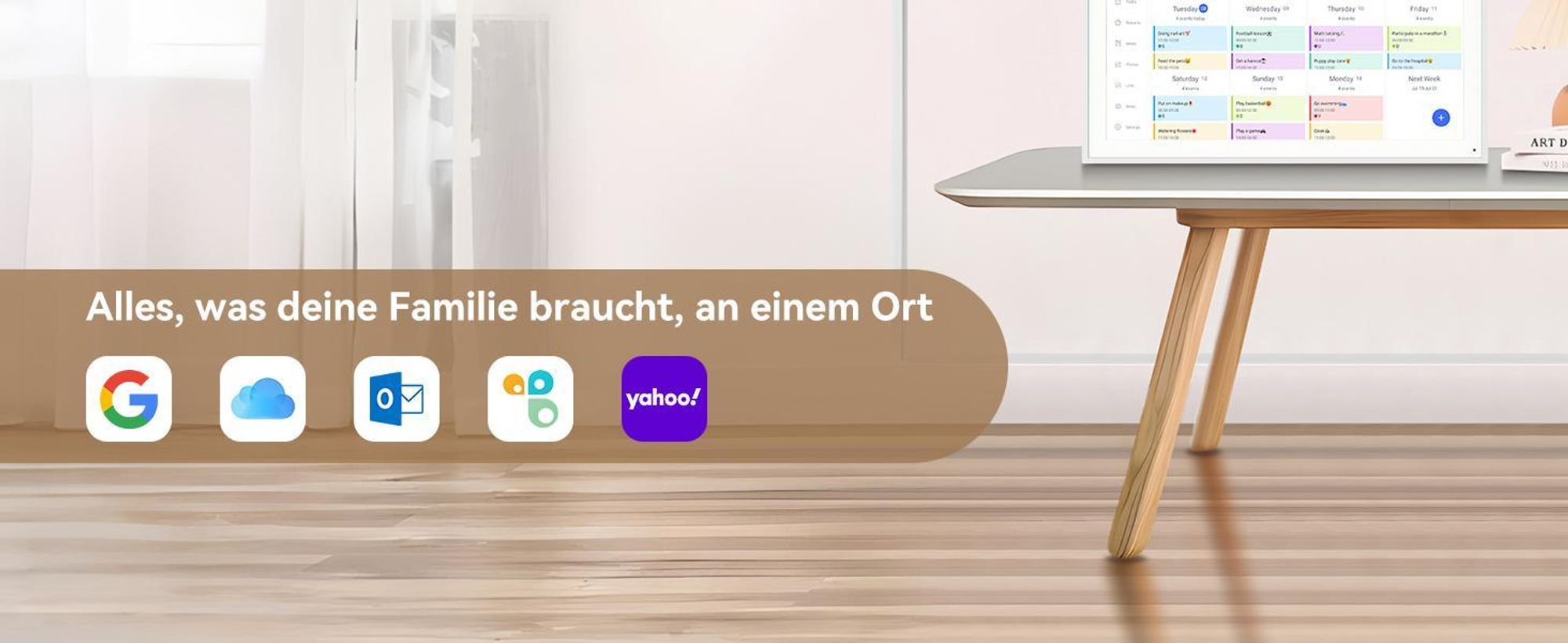 TABWEE P10 und P15 Kombi: Digitaler Kalender, 10,1" & 15,6" Displays, Fotoalbum & Belohnungssystem, 1280x800, 16:10, Multi-Device-Sync und Sharing