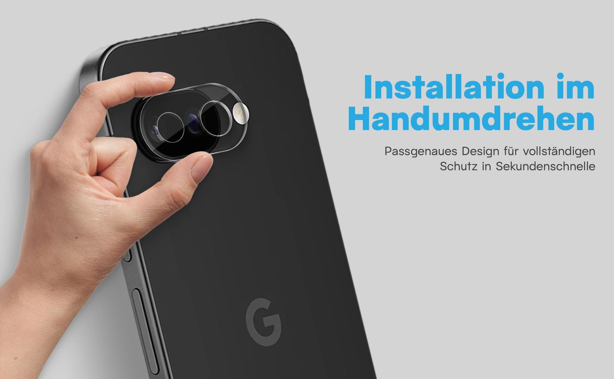 2x Kameraschutz aus 9H Glas für Google Pixel 9a in passgenauem Design