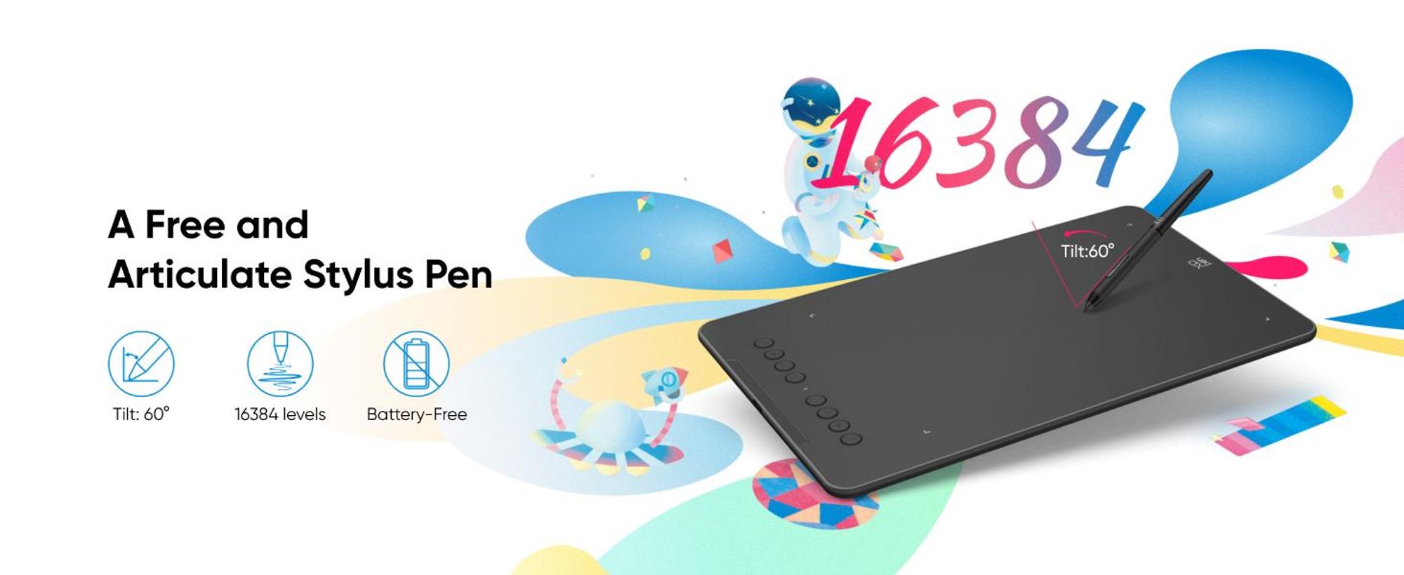 XPPen DECO 01 V2, Verkabelt & Kabellos, 5080 lpi, 254 x 158,75 mm, USB, 1 cm, Stift