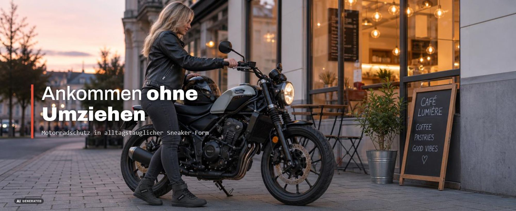 Bogotto Denton perforierte wasserdichte Motorrad Schuhe, grau, 42