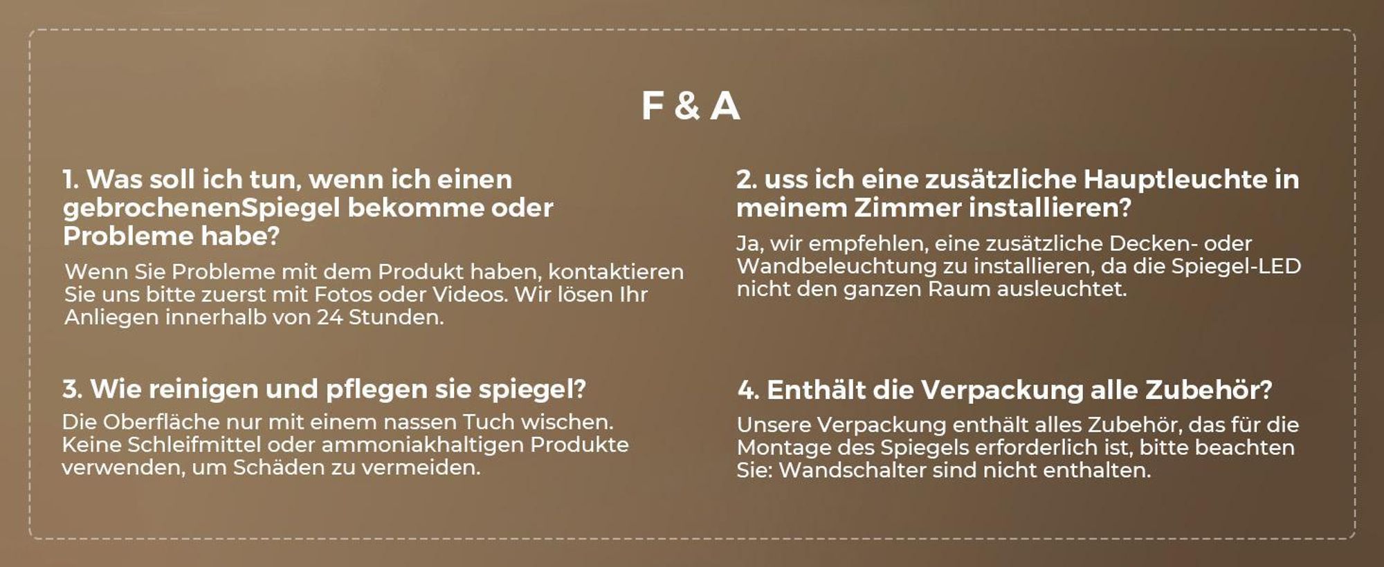 S'AFIELINA 80×50 cm Wandspiegel LED – Badspiegel mit Beleuchtung, HD-Glas , dimmbar, 3-farbige LED, Anti-Beschlag, horizontal & vertikal aufhängbar