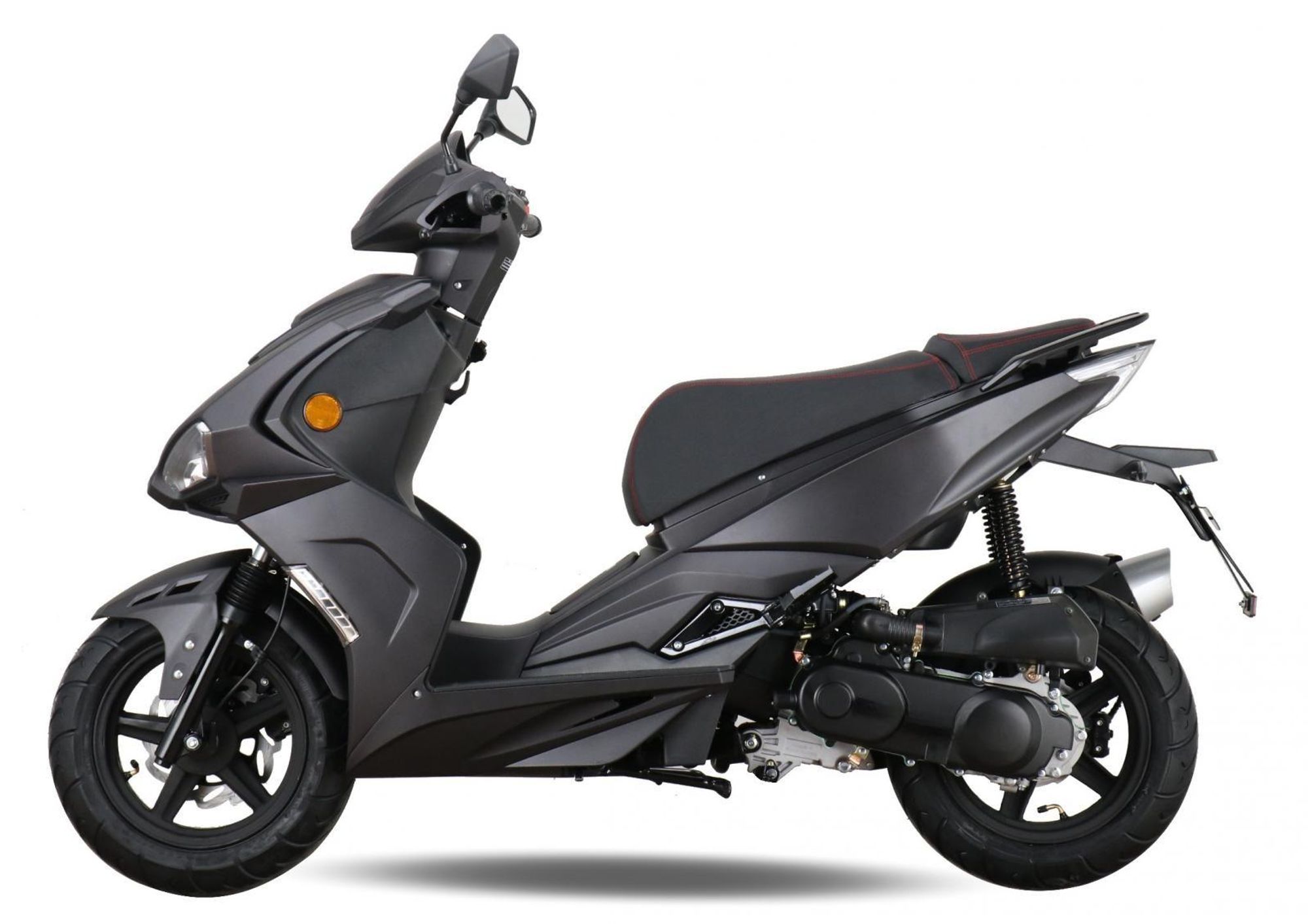 Motorroller Striker 50ccm 25 km/h Euro 5, LED - mattschwarz GT Union