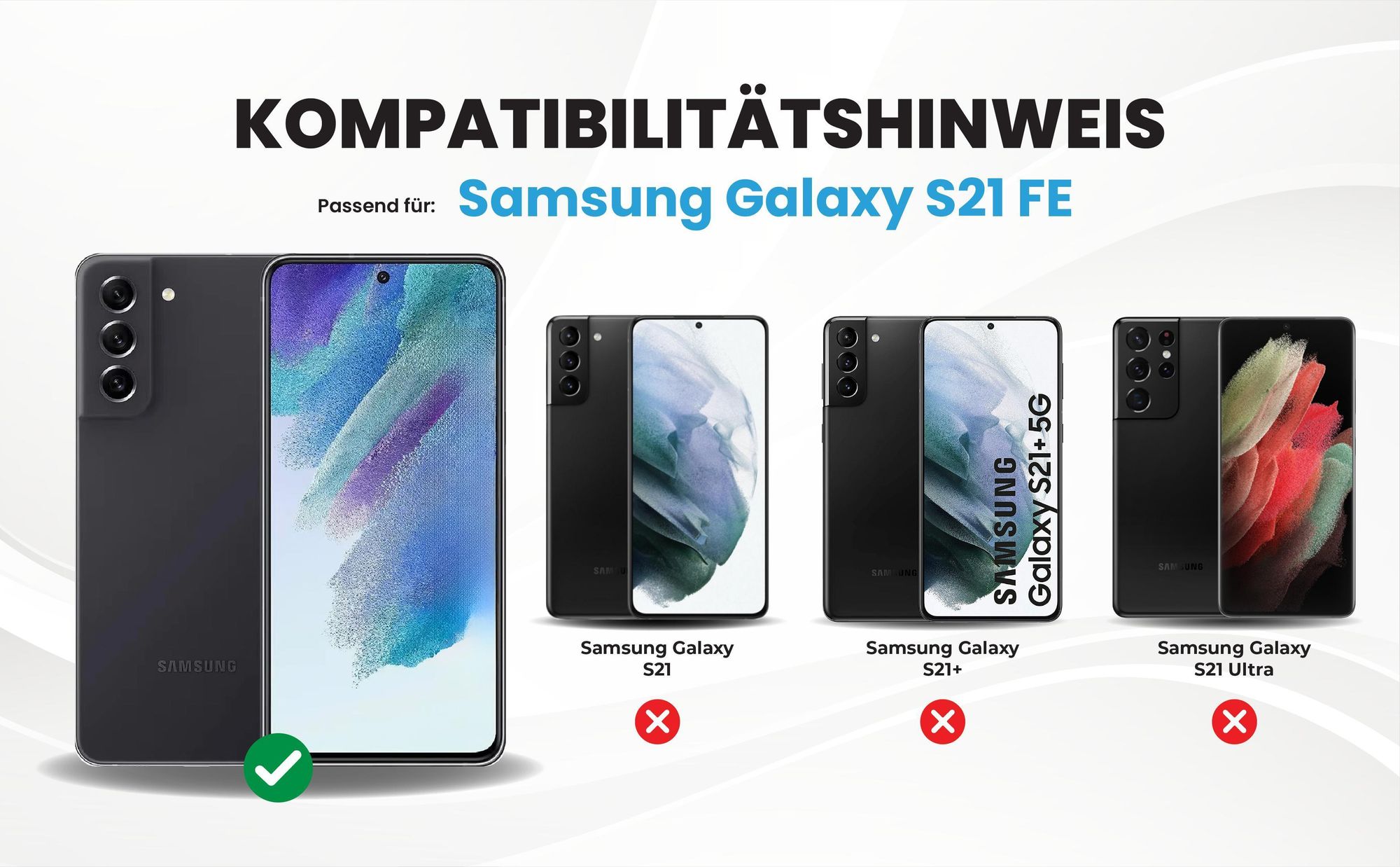 Kompatibilitätshinweise Hülle für Samsung Galaxy S21 FE