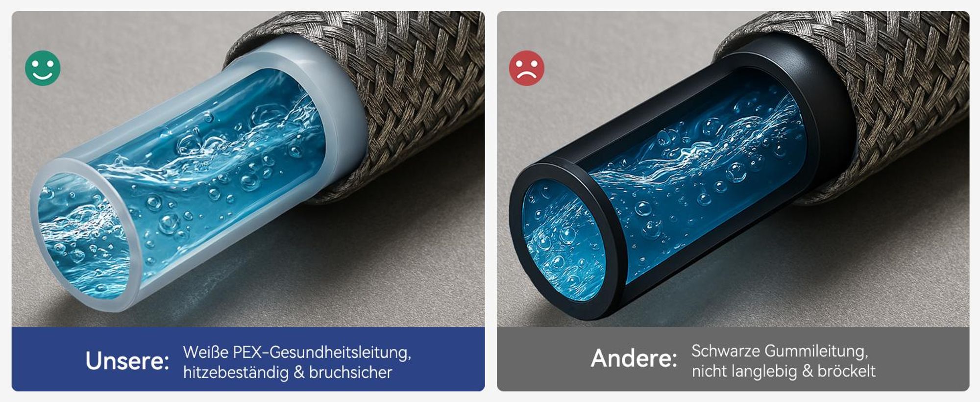 Spültischarmatur Ausziehbar L-Form, Cecipa Wasserhahn Küche, 304 Edelstahl Küchenarmatur, 2 Strahlarten, 360° Drehbar, Hochdruck, Gebürstet Gold