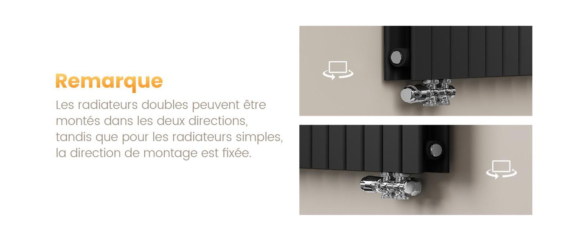 EMKE Radiateur plat Radiateur design Panneau de chauffage Vertical Monocouche Raccord central 160x30cm 501W Noir sans thermoplongeur
