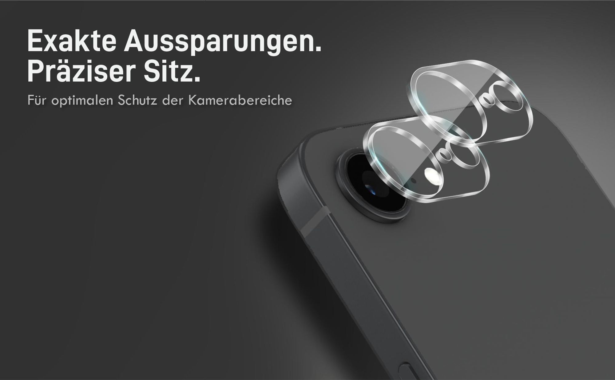 Viererpack Kamera und Displaygläser - Resistent gegen Fingerabdrücke