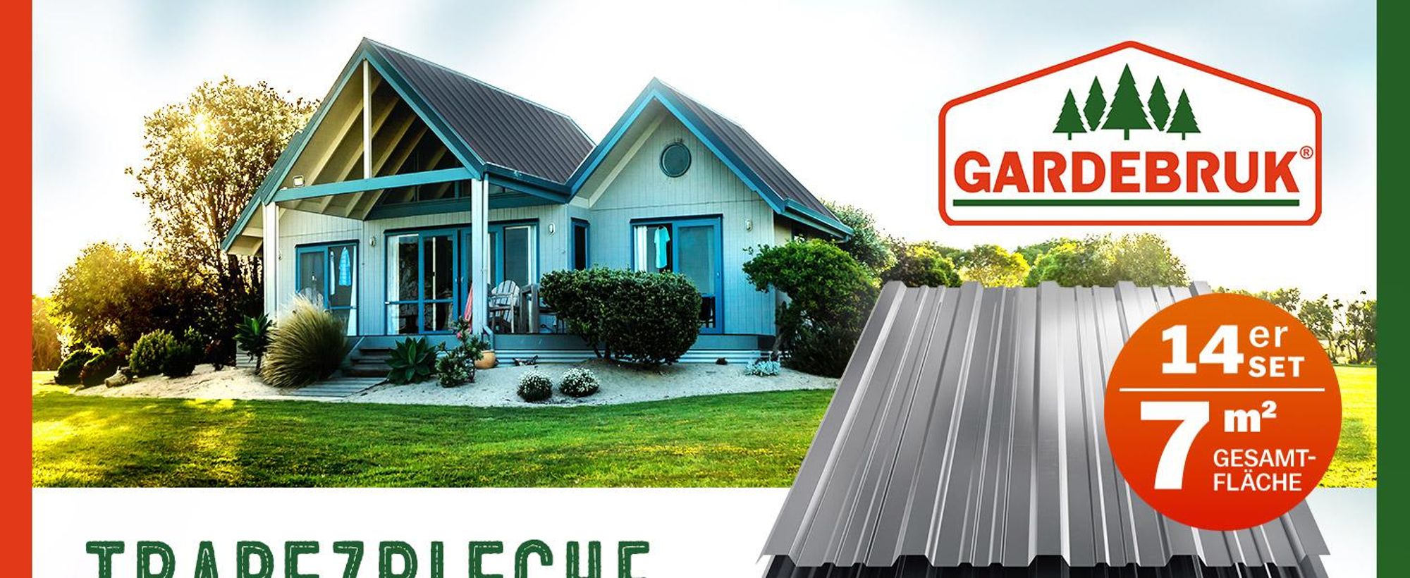 GARDEBRUK® 14x Trapezblech 110 x 46cm