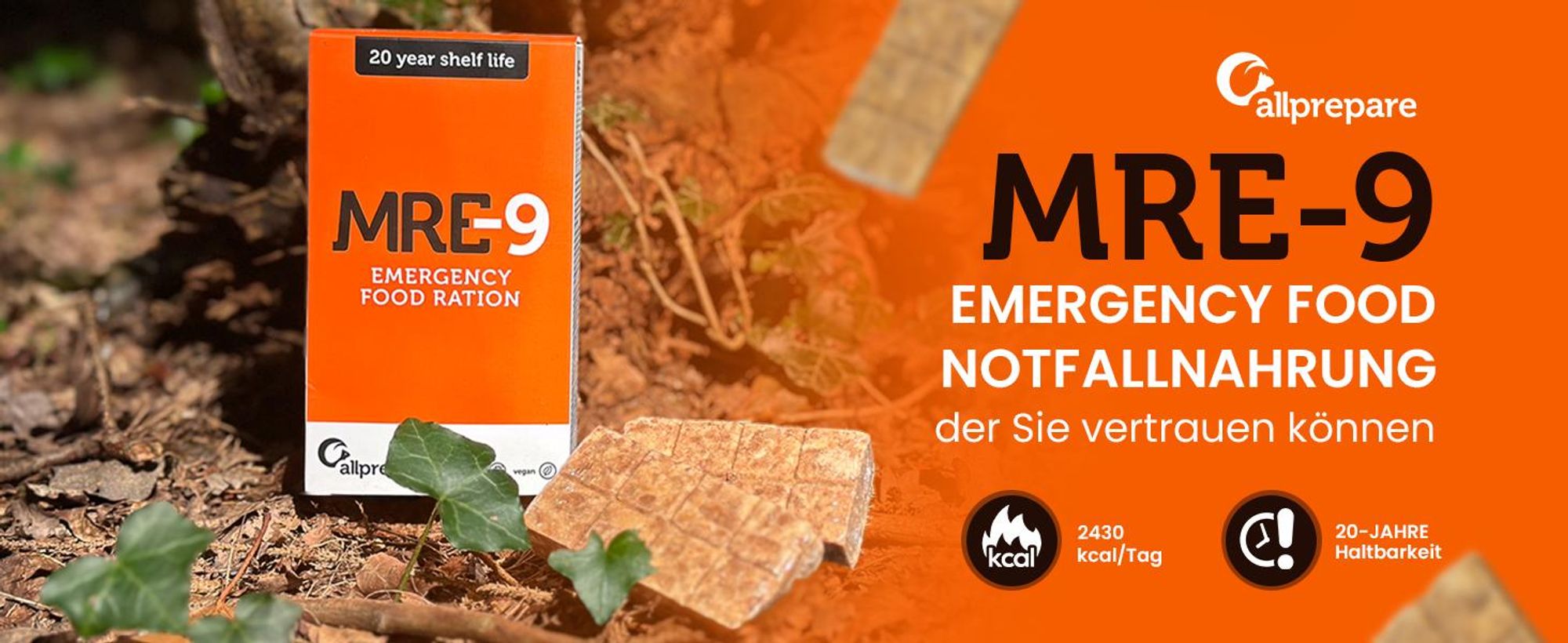 MRE-9 Notration mit 20 Jahren Haltbarkeit und 2430 kcal pro Tag